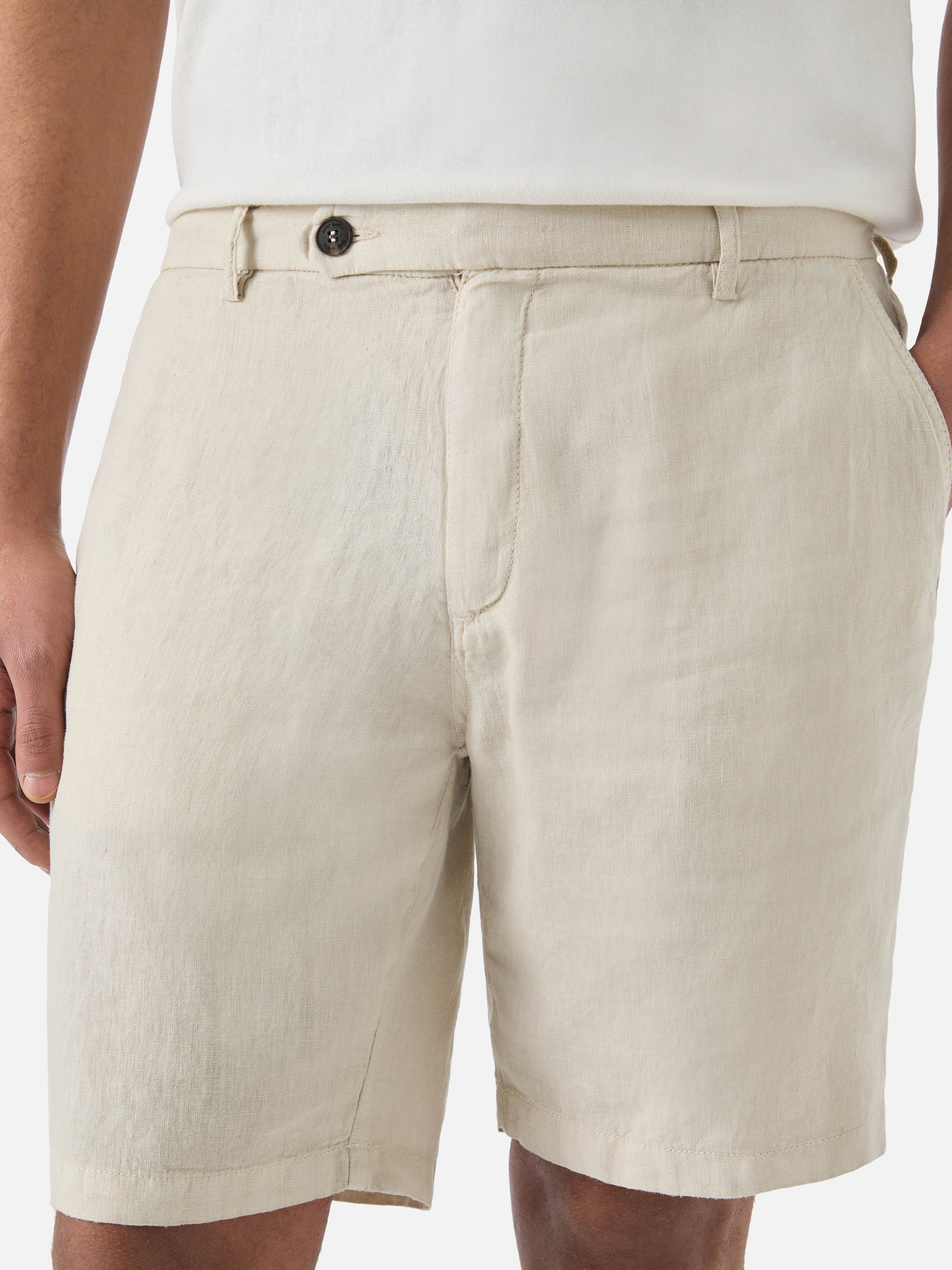 Bermuda Sebastian in puro lino beige - Image 2