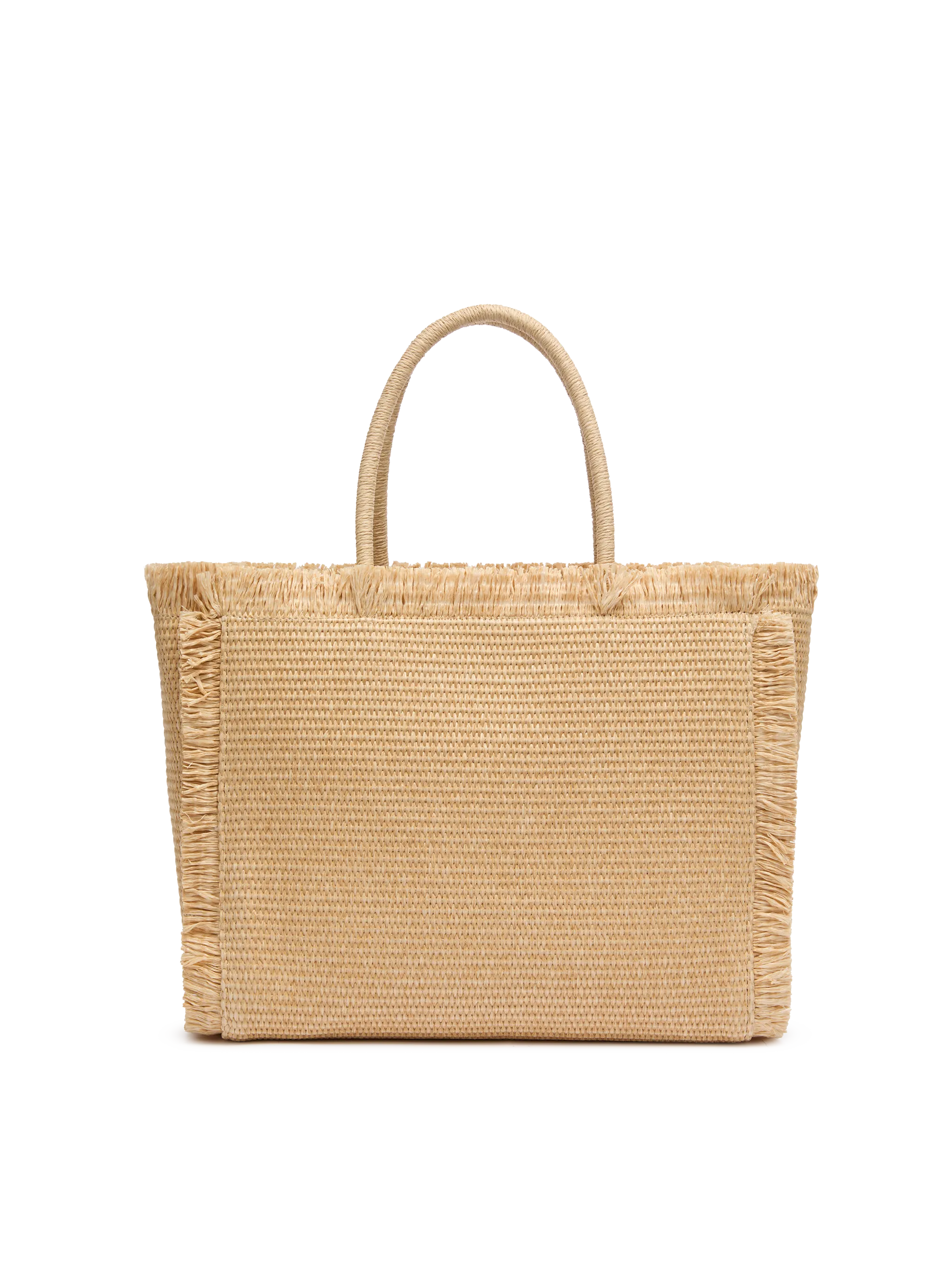 Borsa a spalla Vanity effetto paglia beige - Image 5