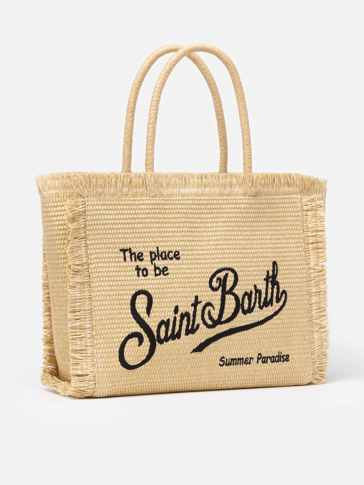 Borsa a spalla Vanity effetto paglia beige - Image 5