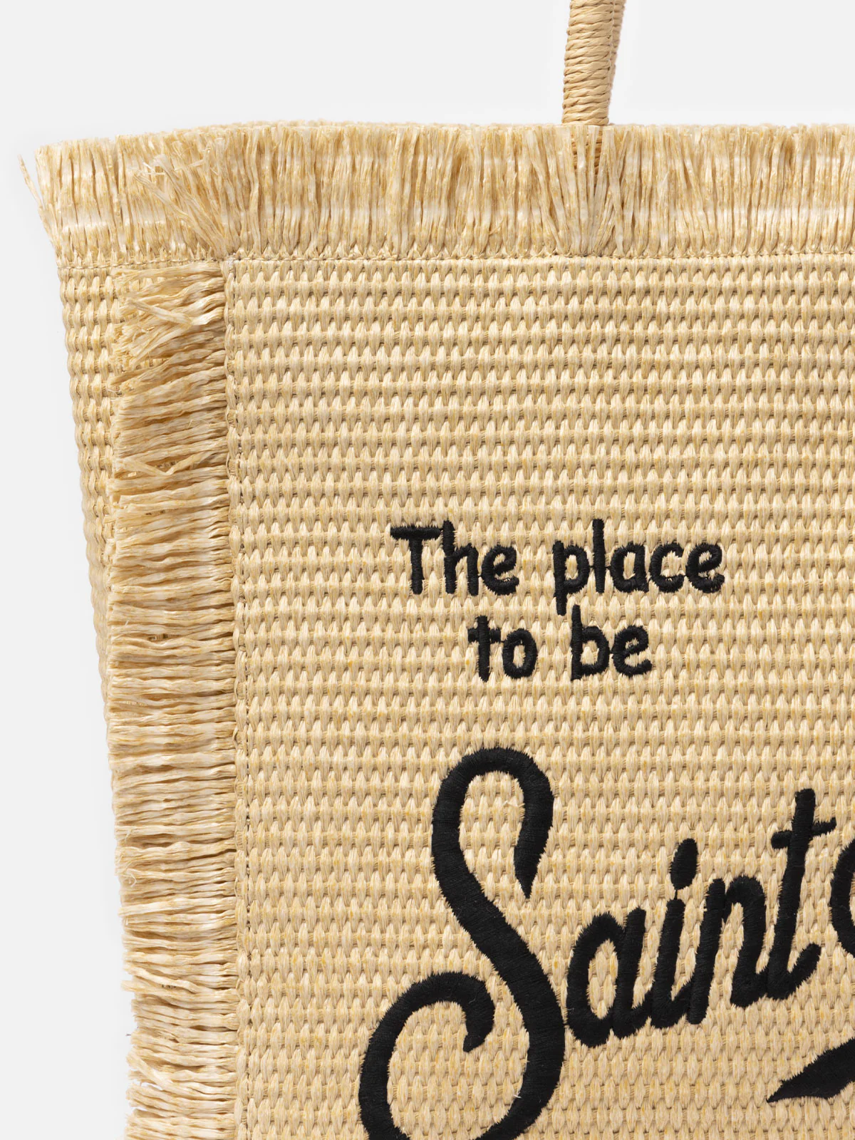 Borsa a spalla Vanity effetto paglia beige - Image 6