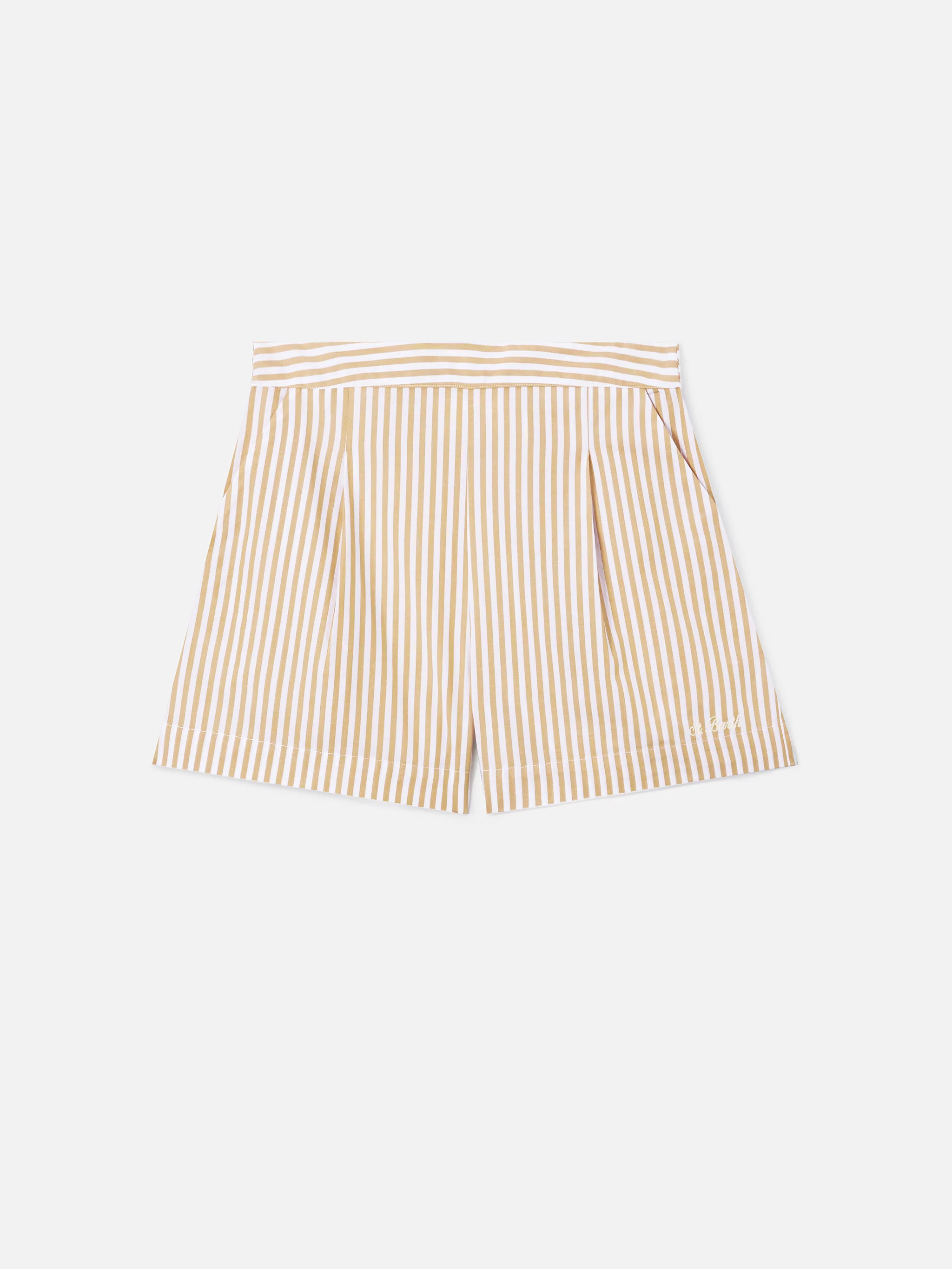 Short Amani a righe beige - Image 5