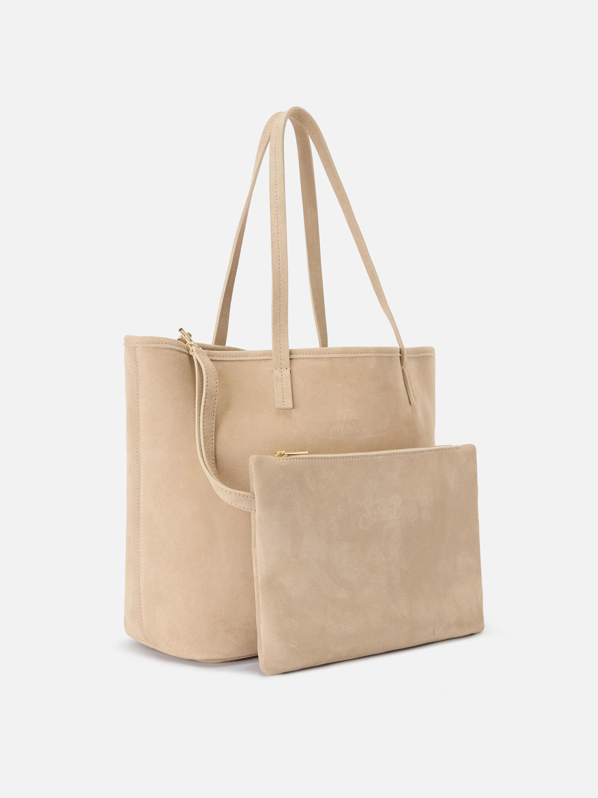 Borsa City regular in camoscio beige - Image 3
