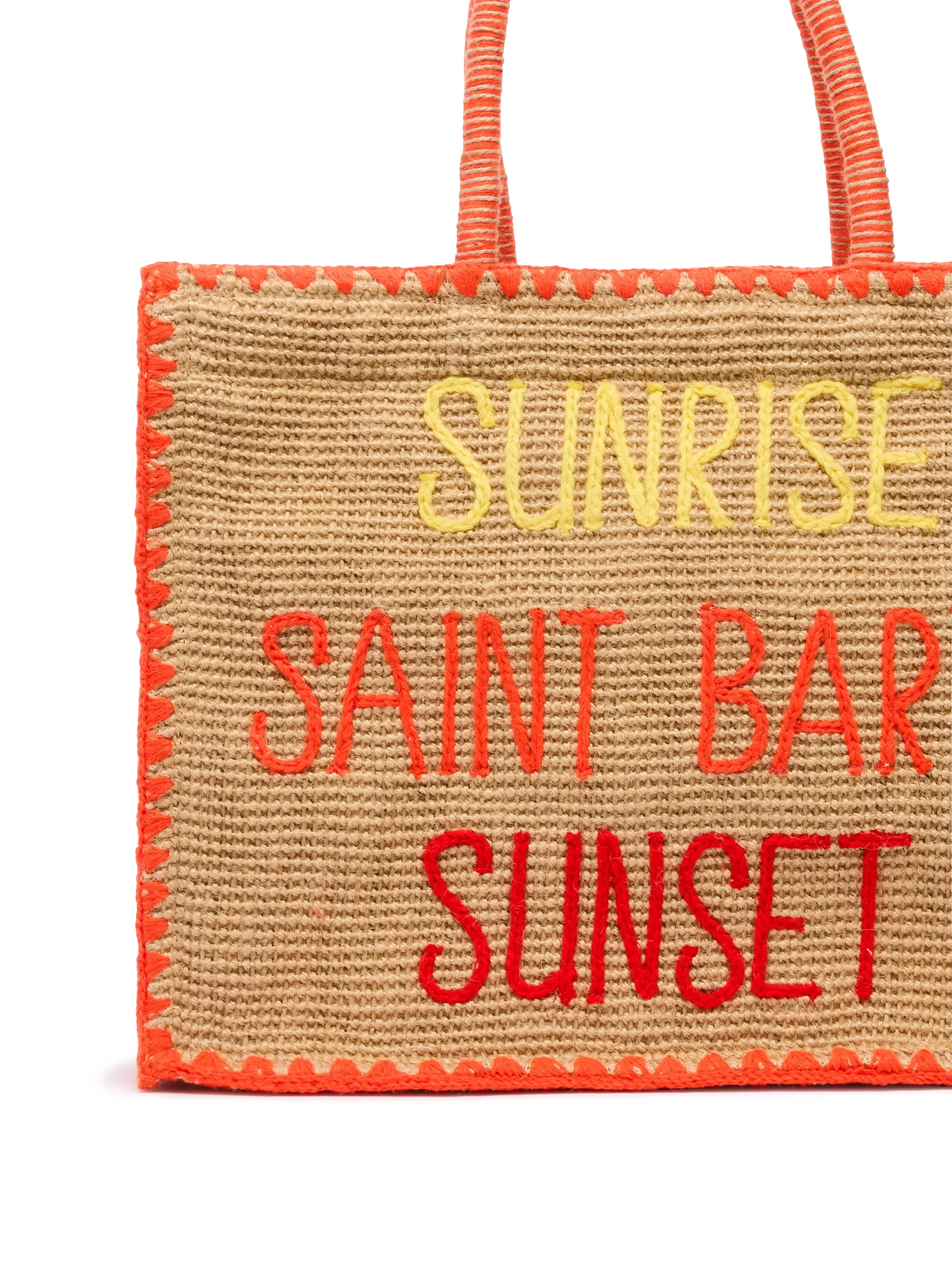 Borsa Vivian Jute beige in juta con ricamo - Image 3