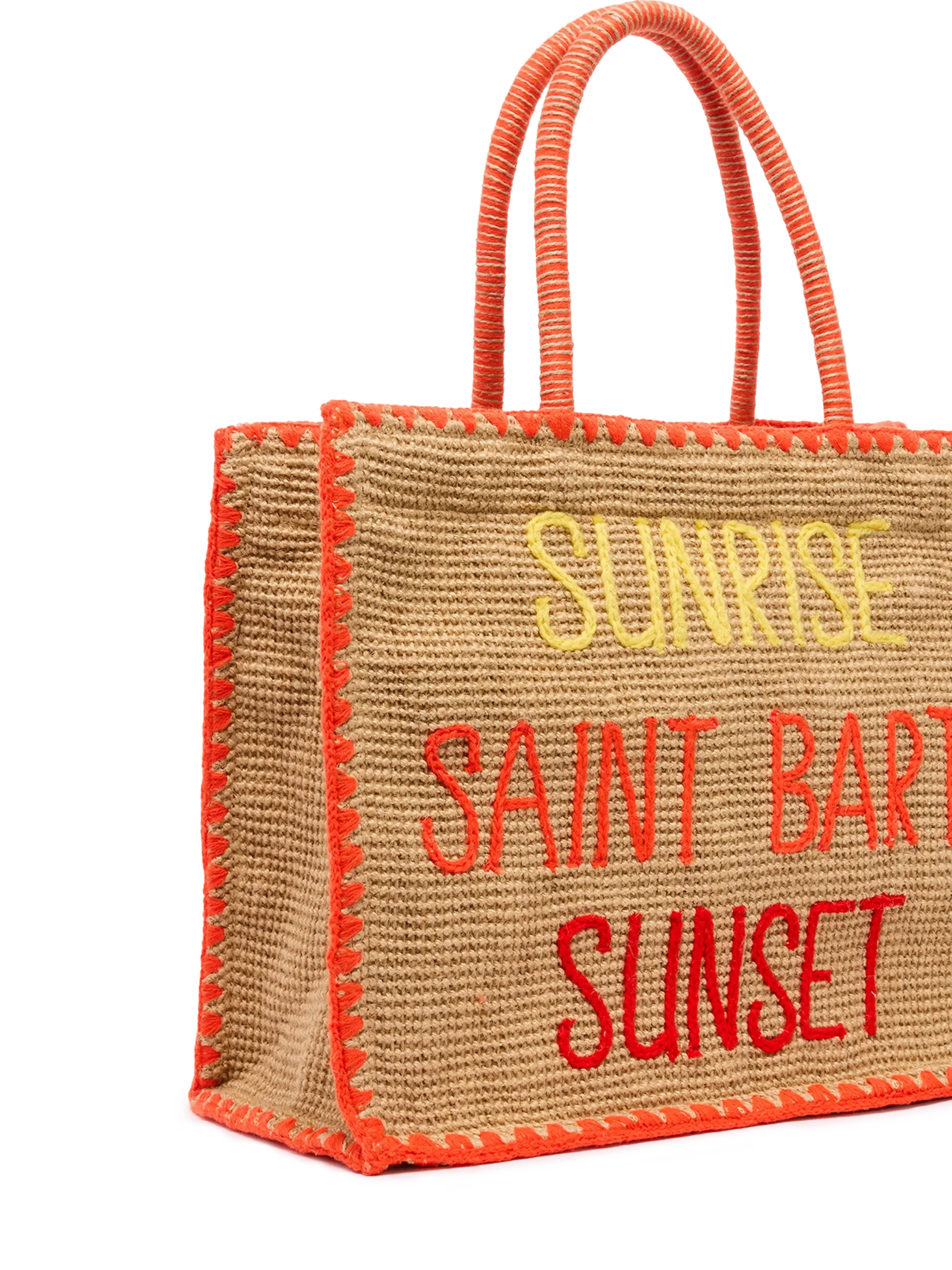 Borsa Vivian Jute beige in juta con ricamo - Image 4