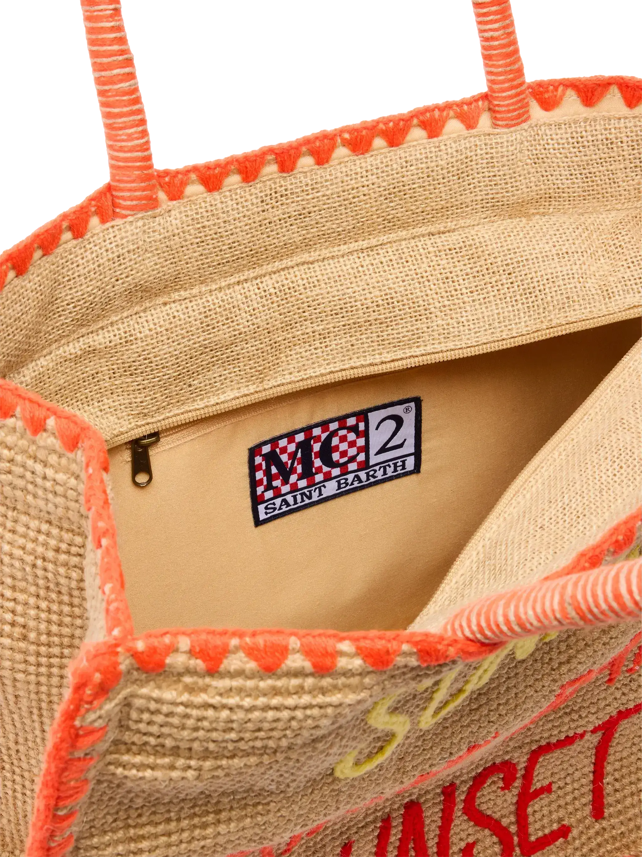 Borsa Vivian Jute beige in juta con ricamo - Image 6