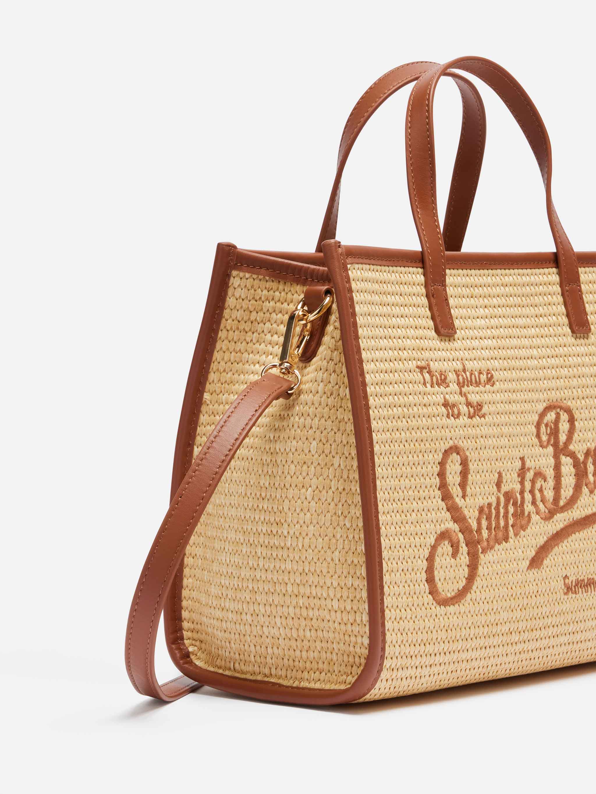 Borsa Vivian Mid Straw beige effetto paglia - Image 3
