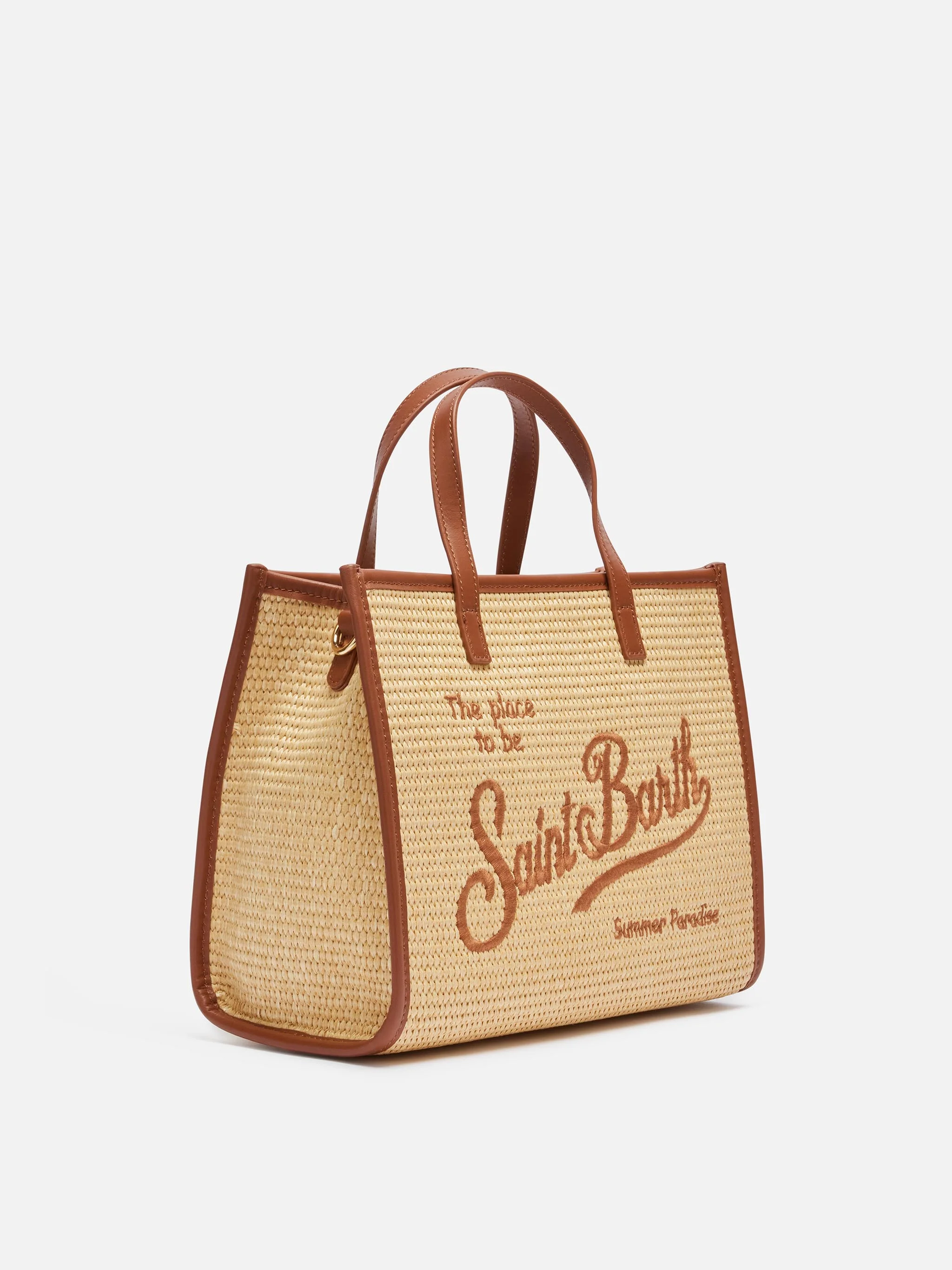 Borsa Vivian Mid Straw beige effetto paglia - Image 4