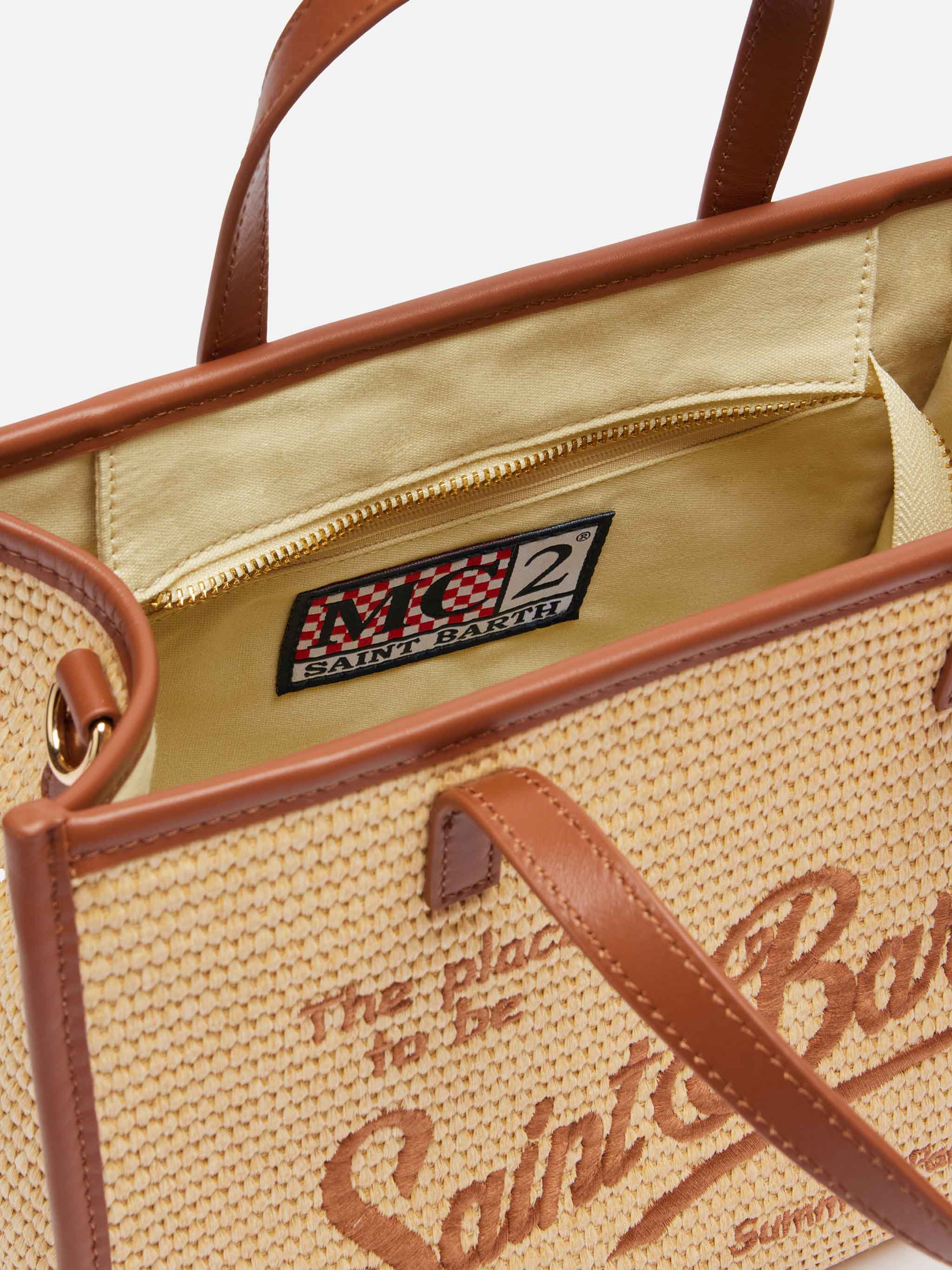 Borsa Vivian Mid Straw beige effetto paglia - Image 6