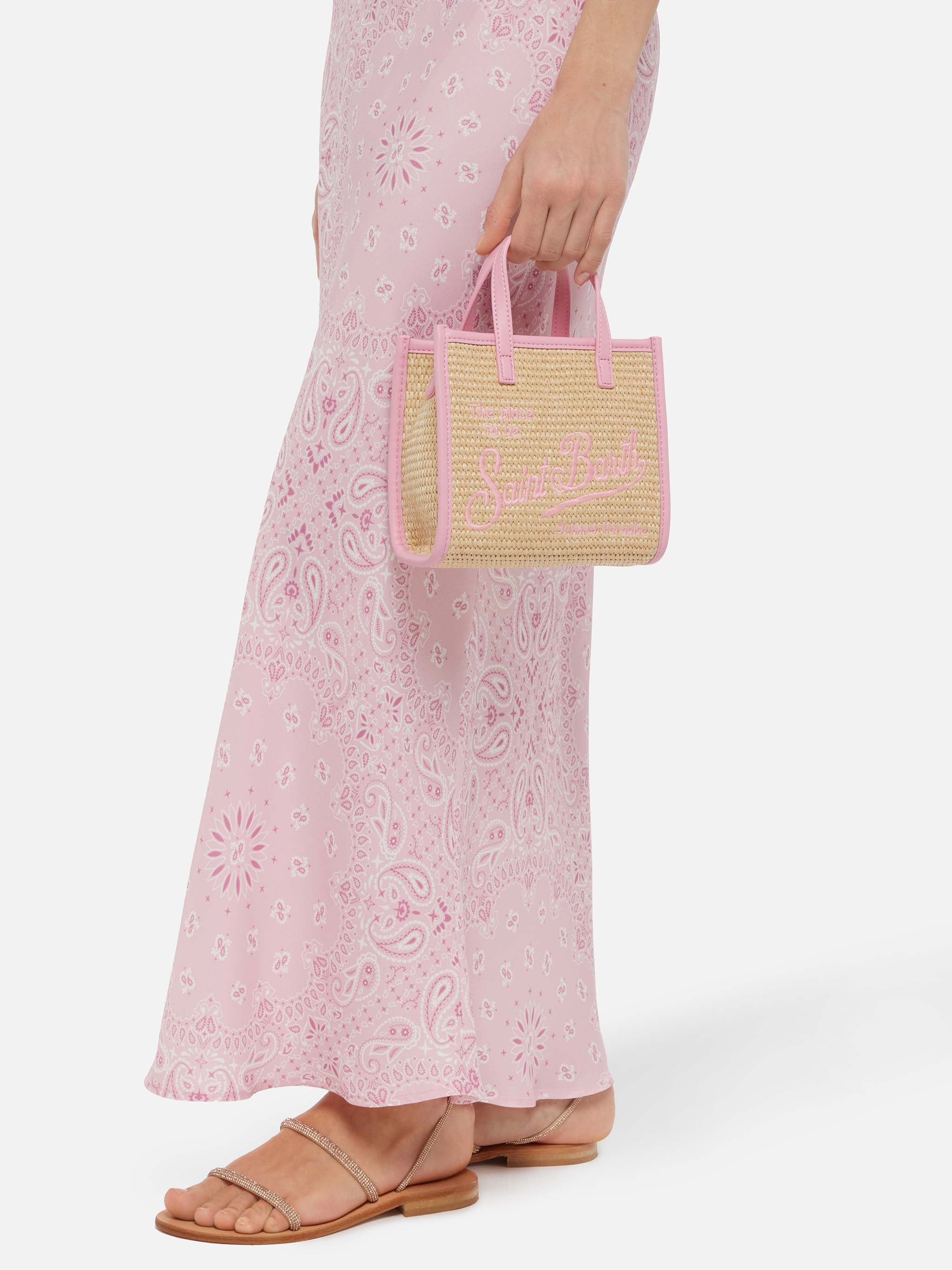 Borsa Vivian Mini Straw beige effetto paglia - Image 5