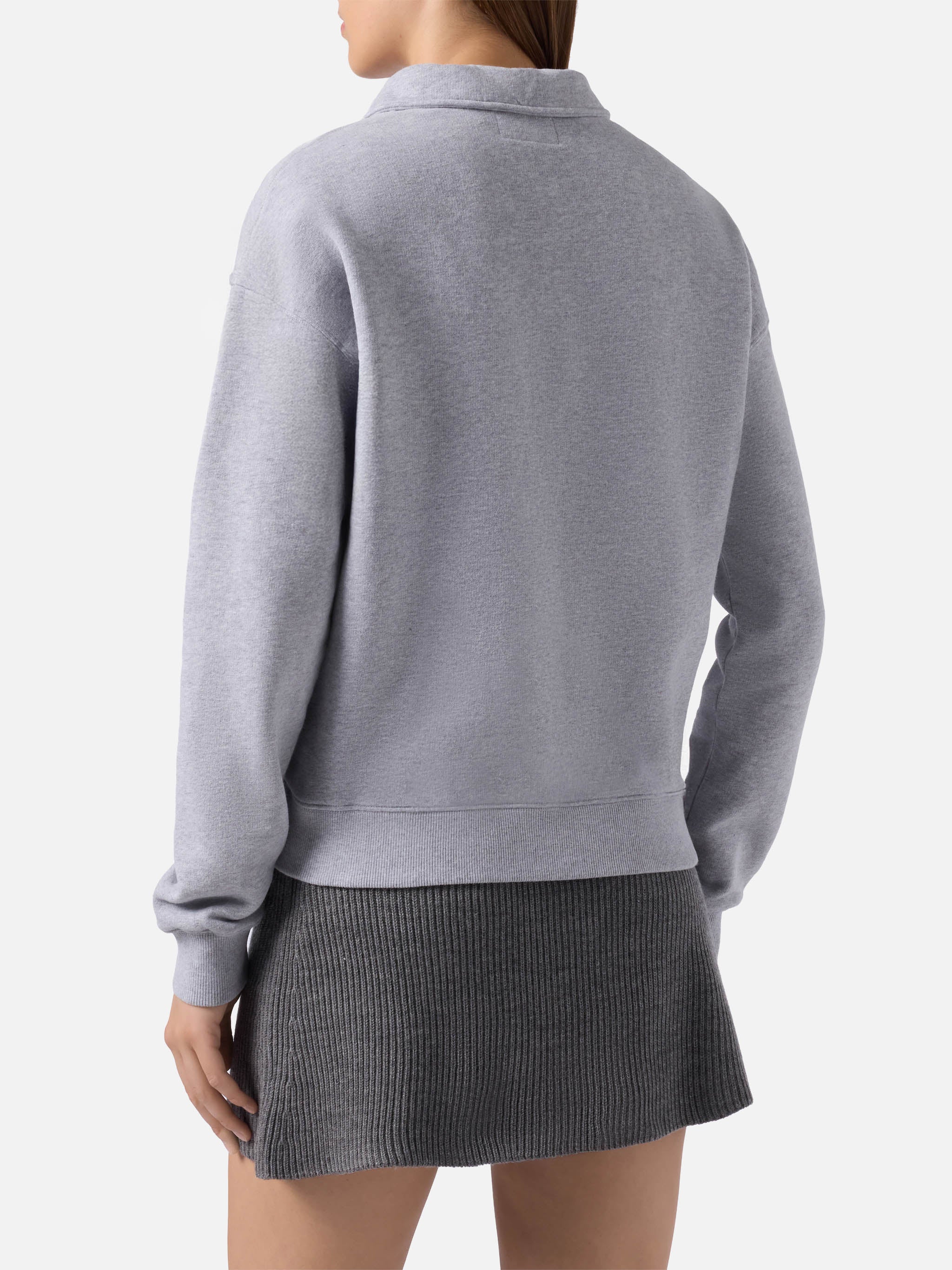 Felpa Berenice grigio melange con ricamo Saint Barth Sport Club - Image 3