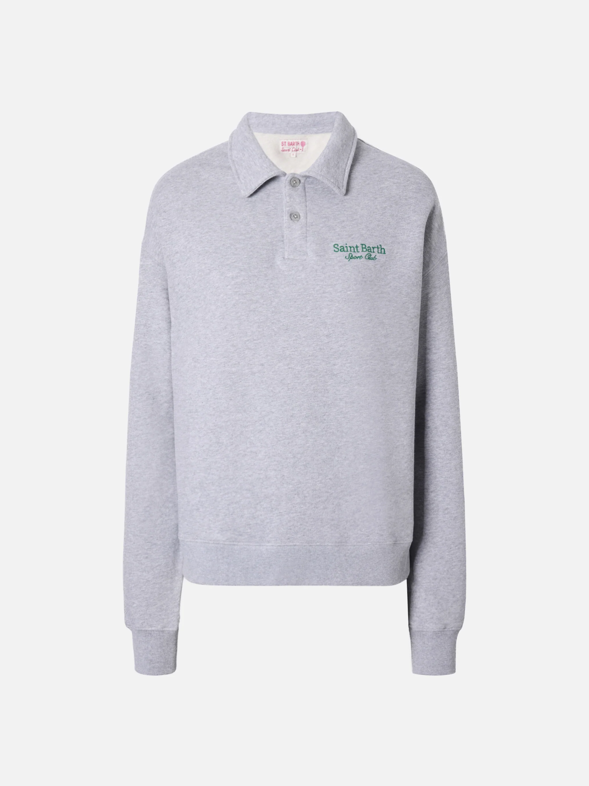 Felpa Berenice grigio melange con ricamo Saint Barth Sport Club - Image 4