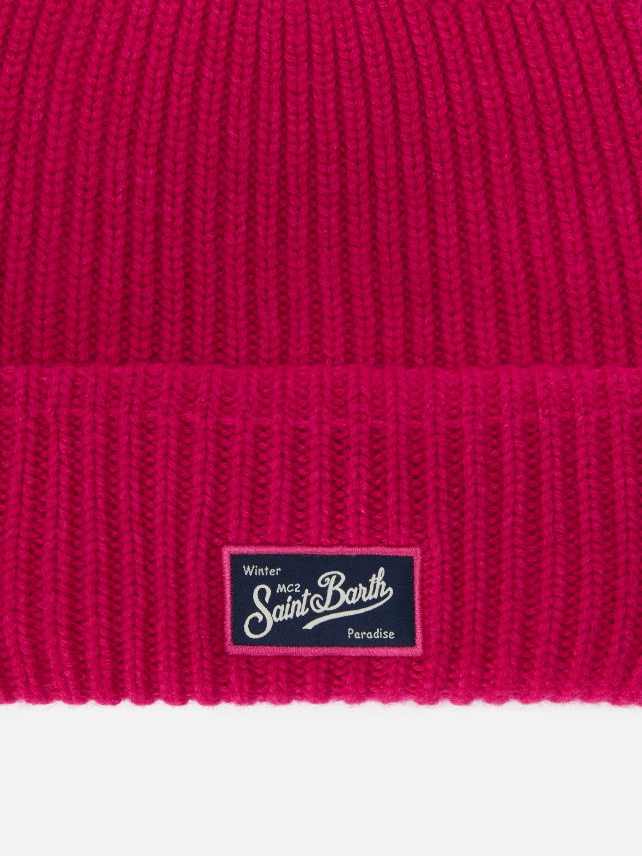 Berretto fuchsia a coste Berry con patch Saint Barth


 - Image 2