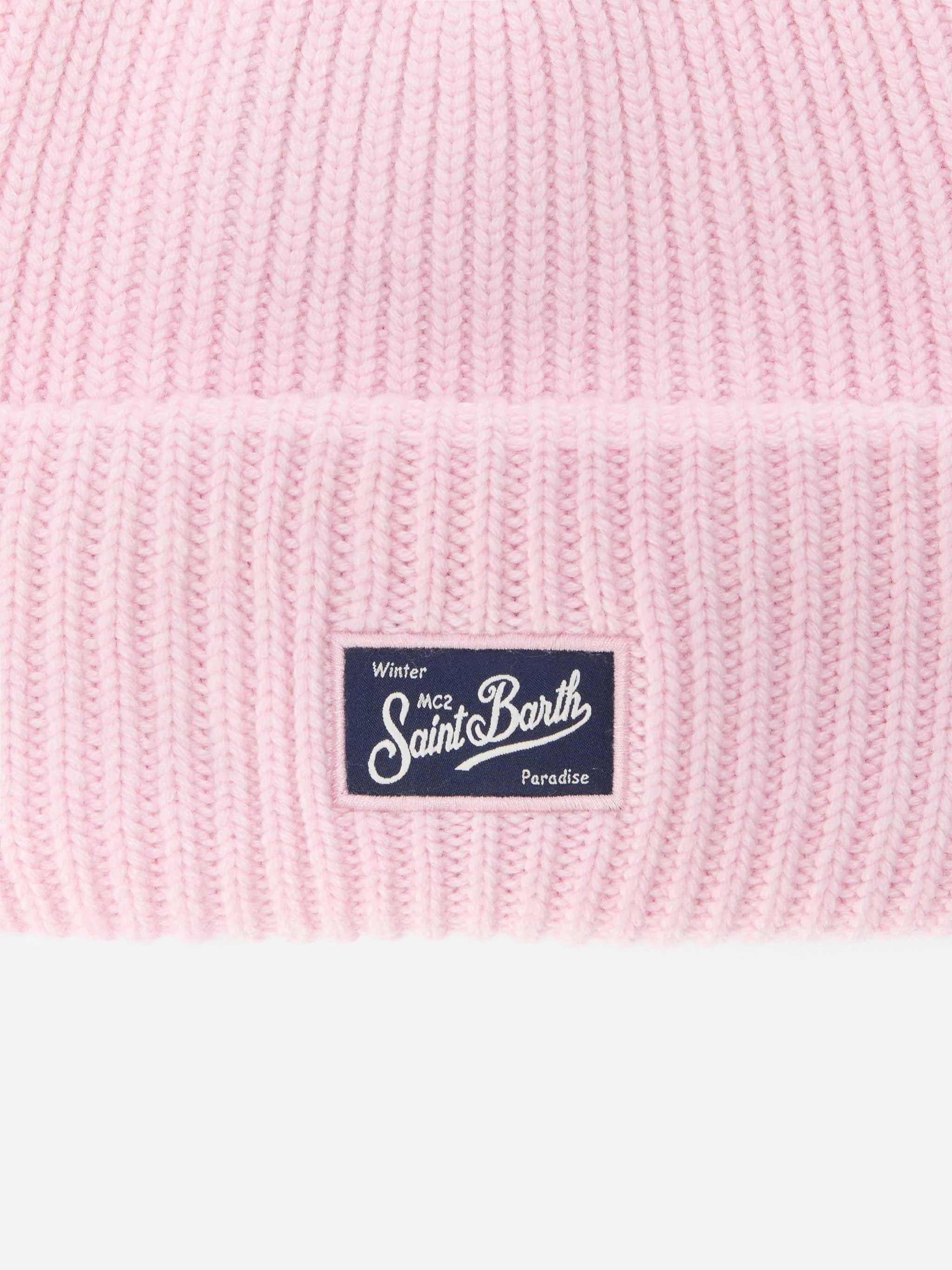 Berretto rosa a coste Berry con patch Saint Barth
 - Image 2