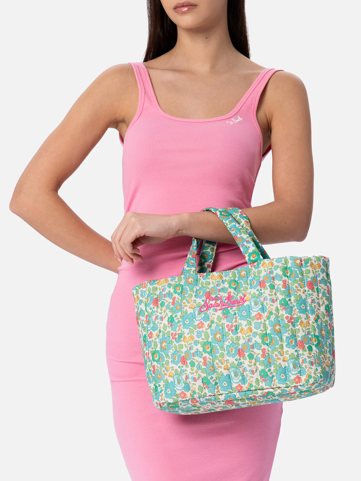 Borsa media Soft Tote trapuntata Betsy | REALIZZATO CON TESSUTO LIBERTY - Image 2