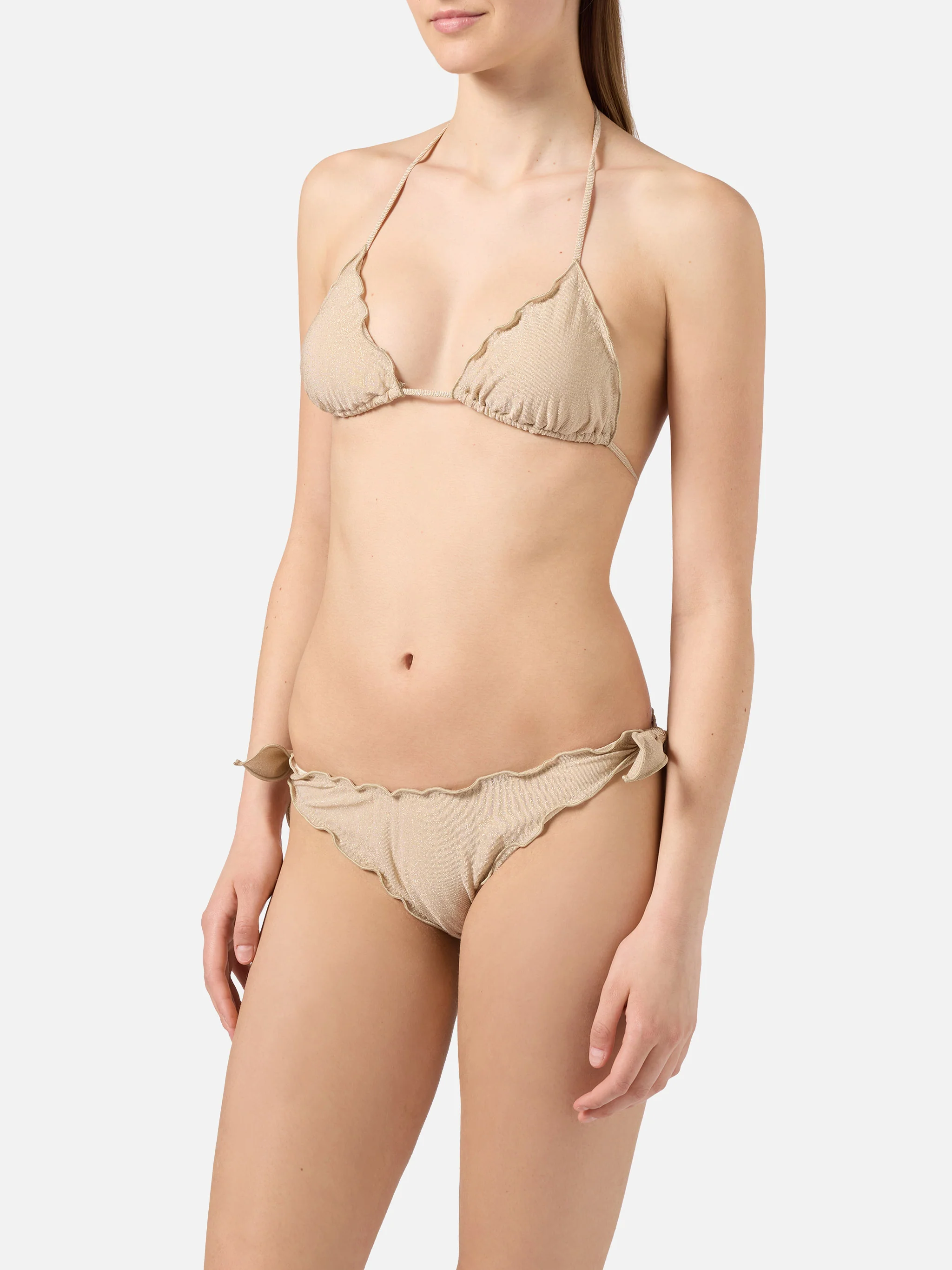 Bikini Sarius triangolo in lurex oro - Image 2