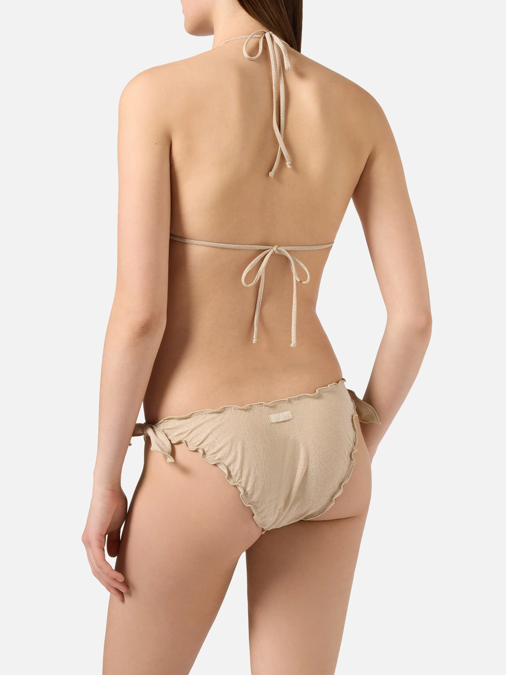 Bikini Sarius triangolo in lurex oro - Image 4