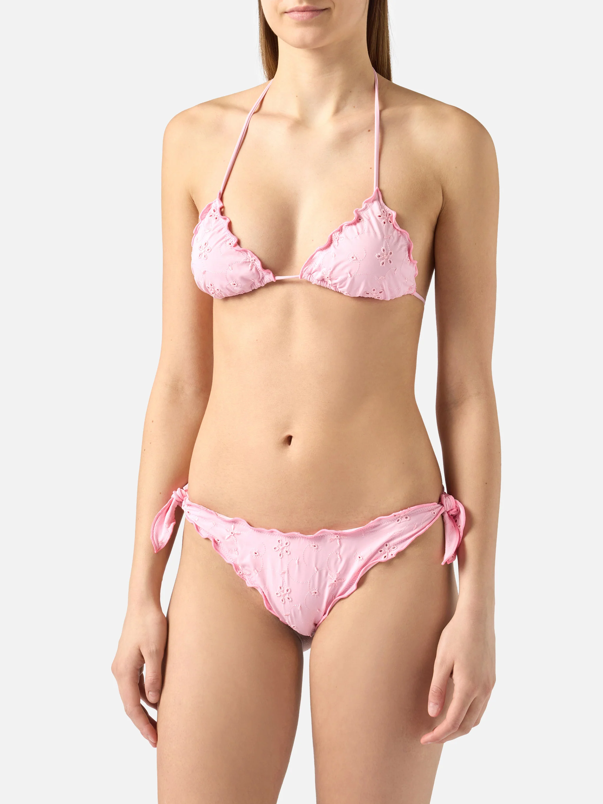 Bikini Sarius triangolo in sangallo rosa - Image 2