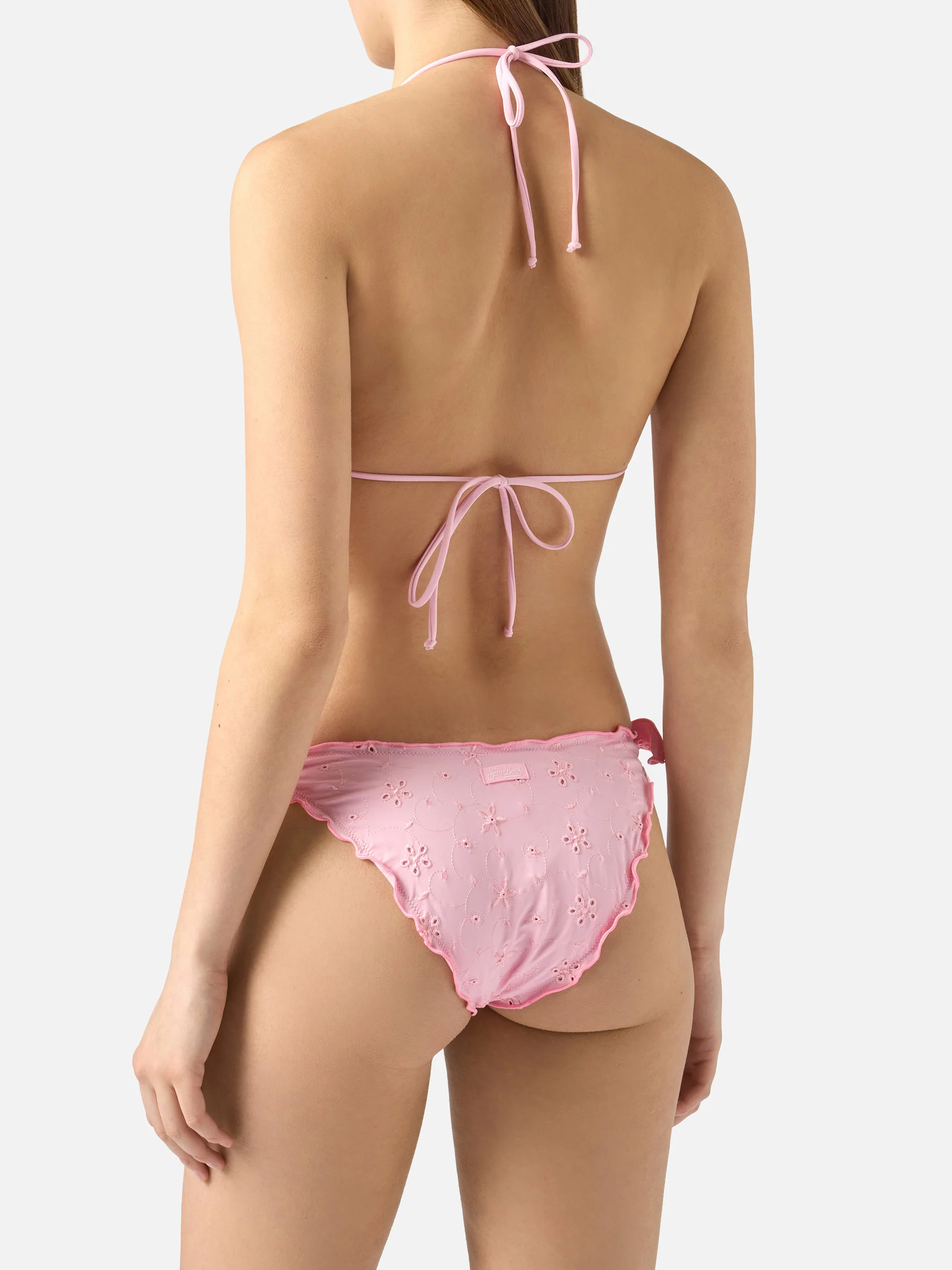 Bikini Sarius triangolo in sangallo rosa - Image 3