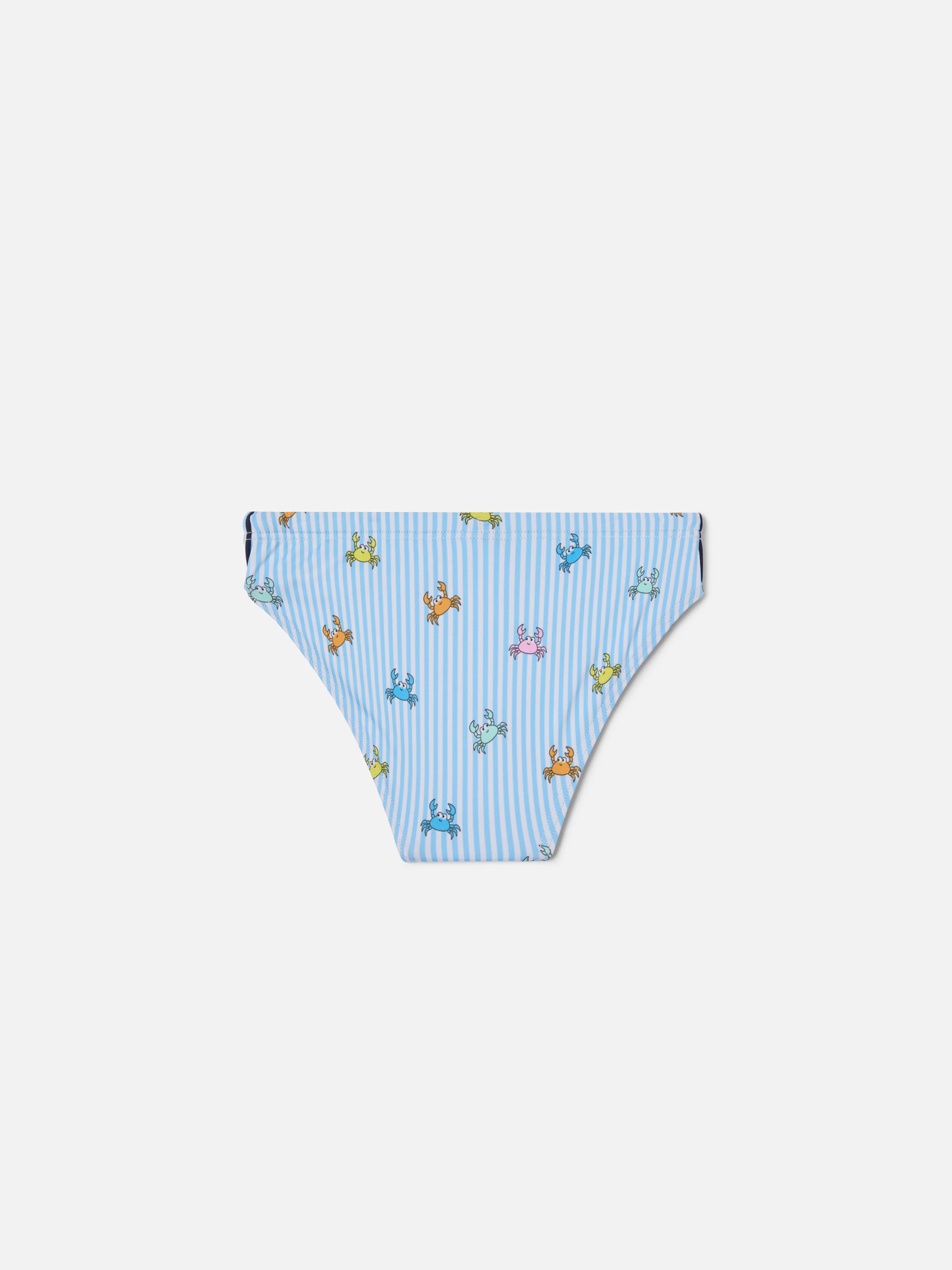 Slip mare Billy a righe con stampa granchietti - Image 2