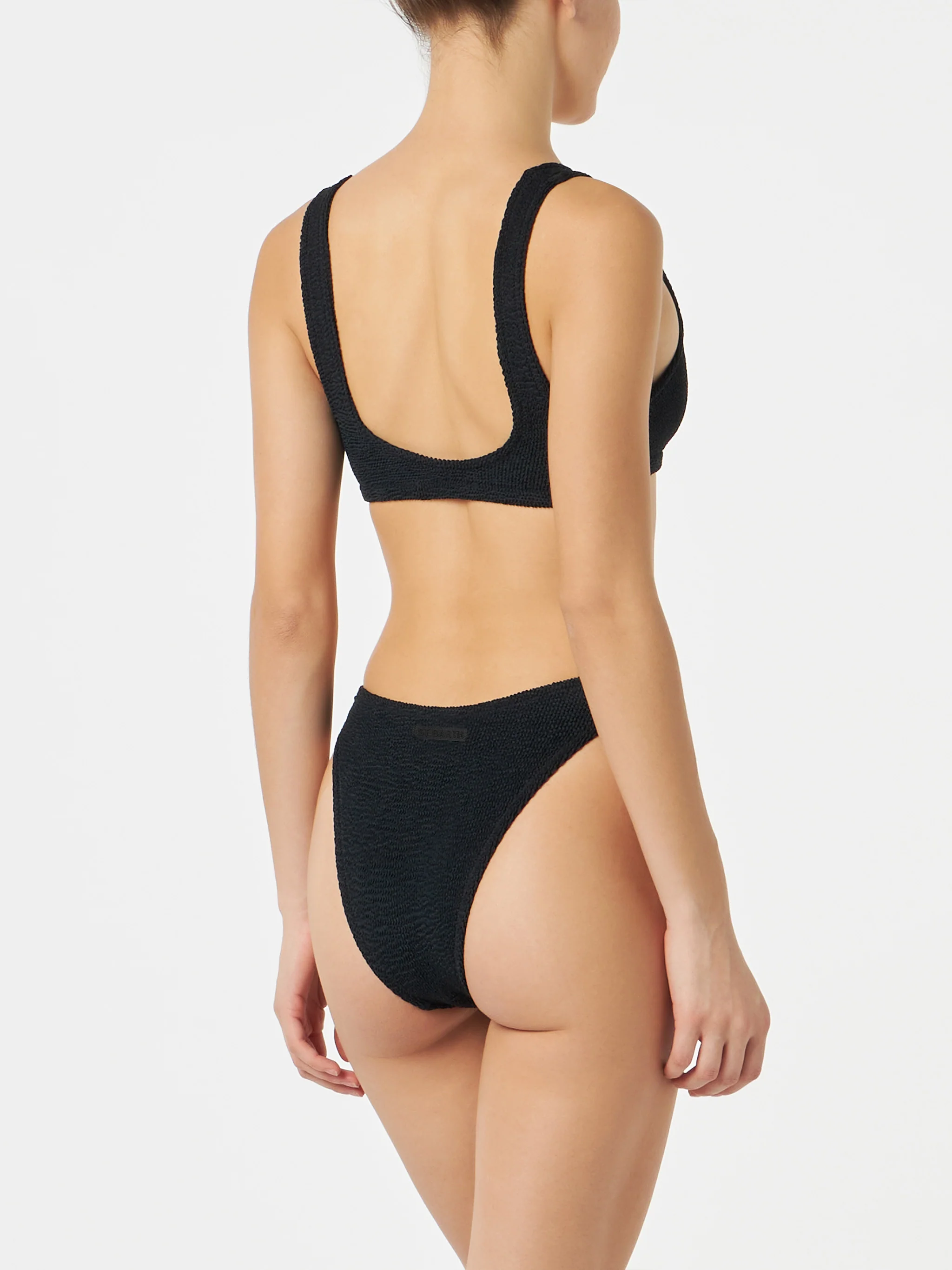 Bralette bikini Naima Elise in crinkle nero - Image 4