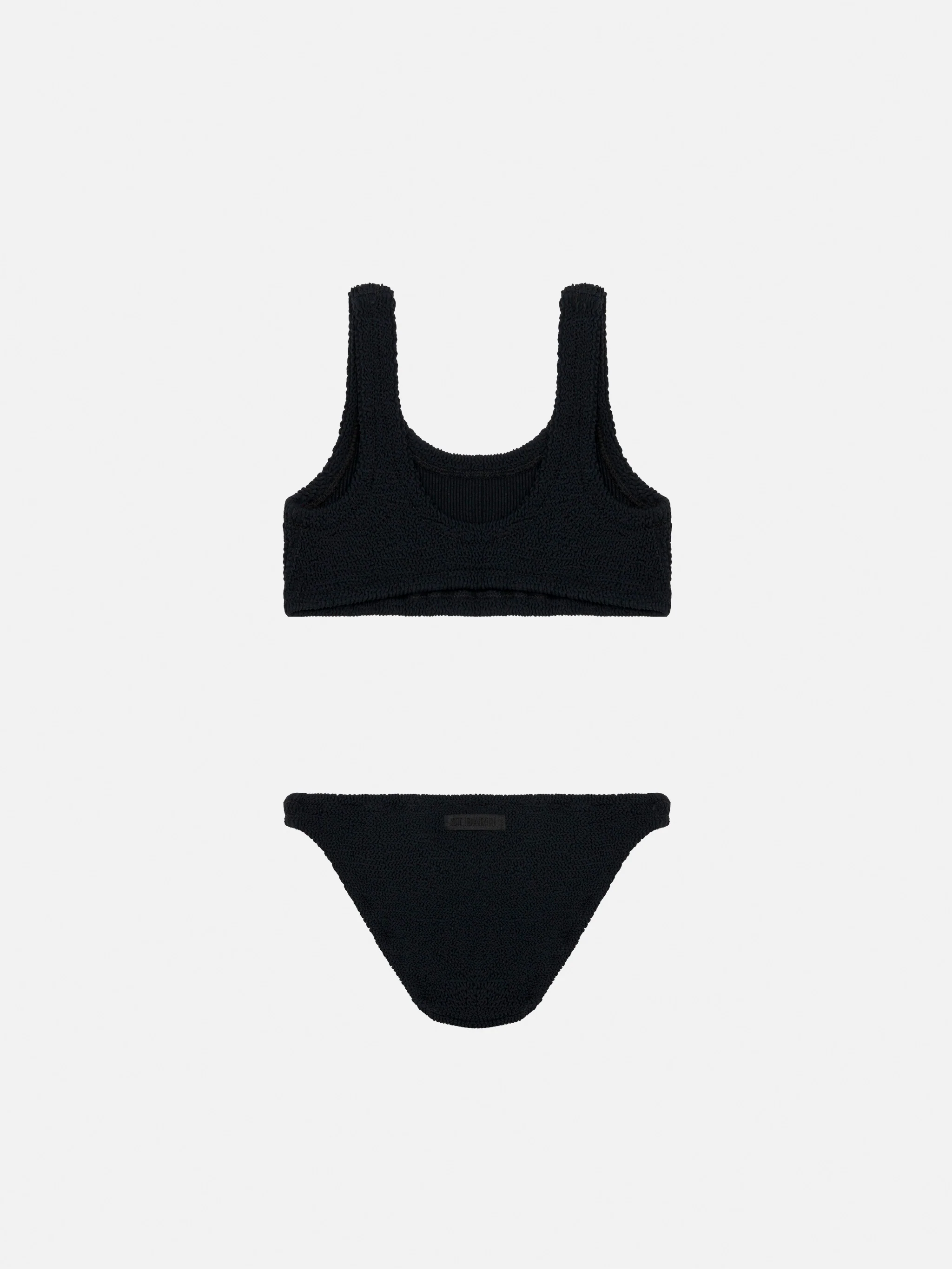 Bikini a triangolo Baker in crinkle nero - Image 2