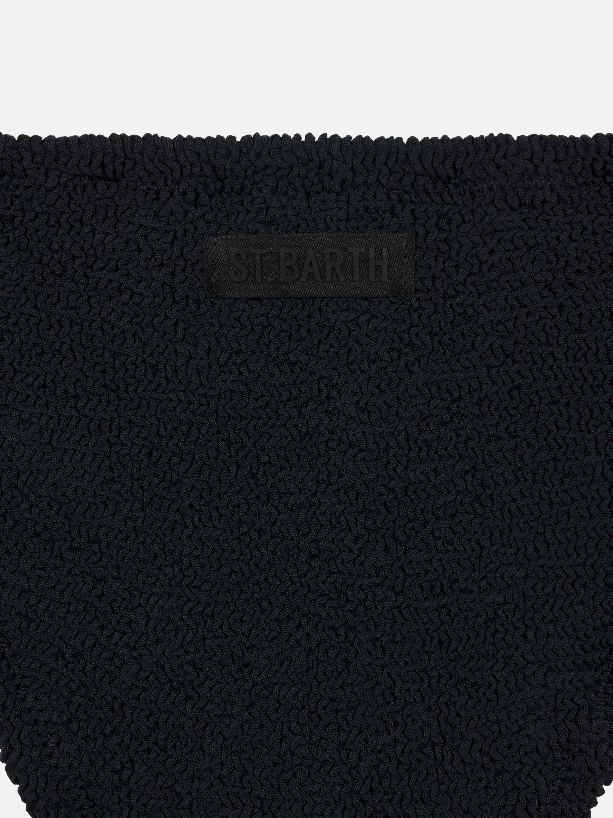 Bikini a triangolo Baker in crinkle nero - Image 3