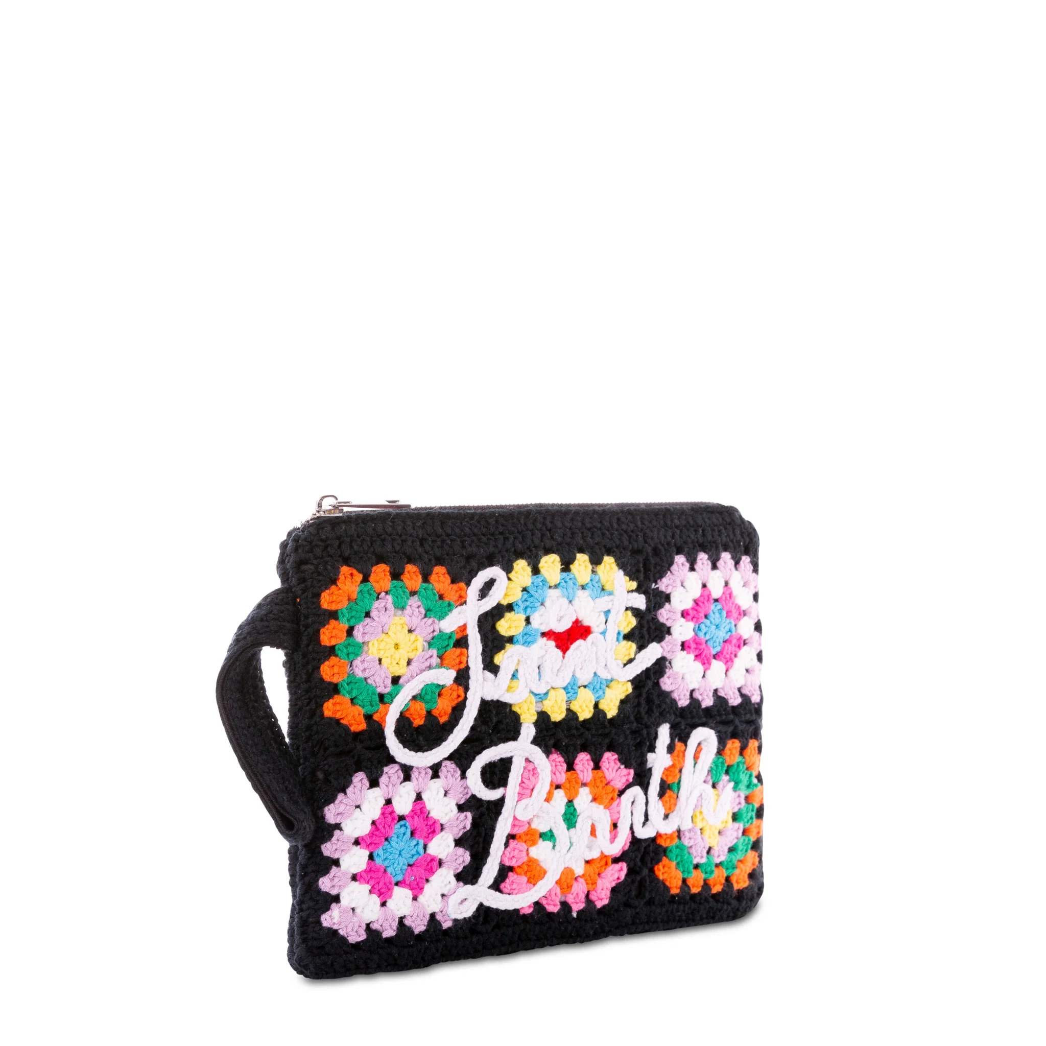 Pouch Parisienne crochet nera con ricamo Saint Barth - Image 3