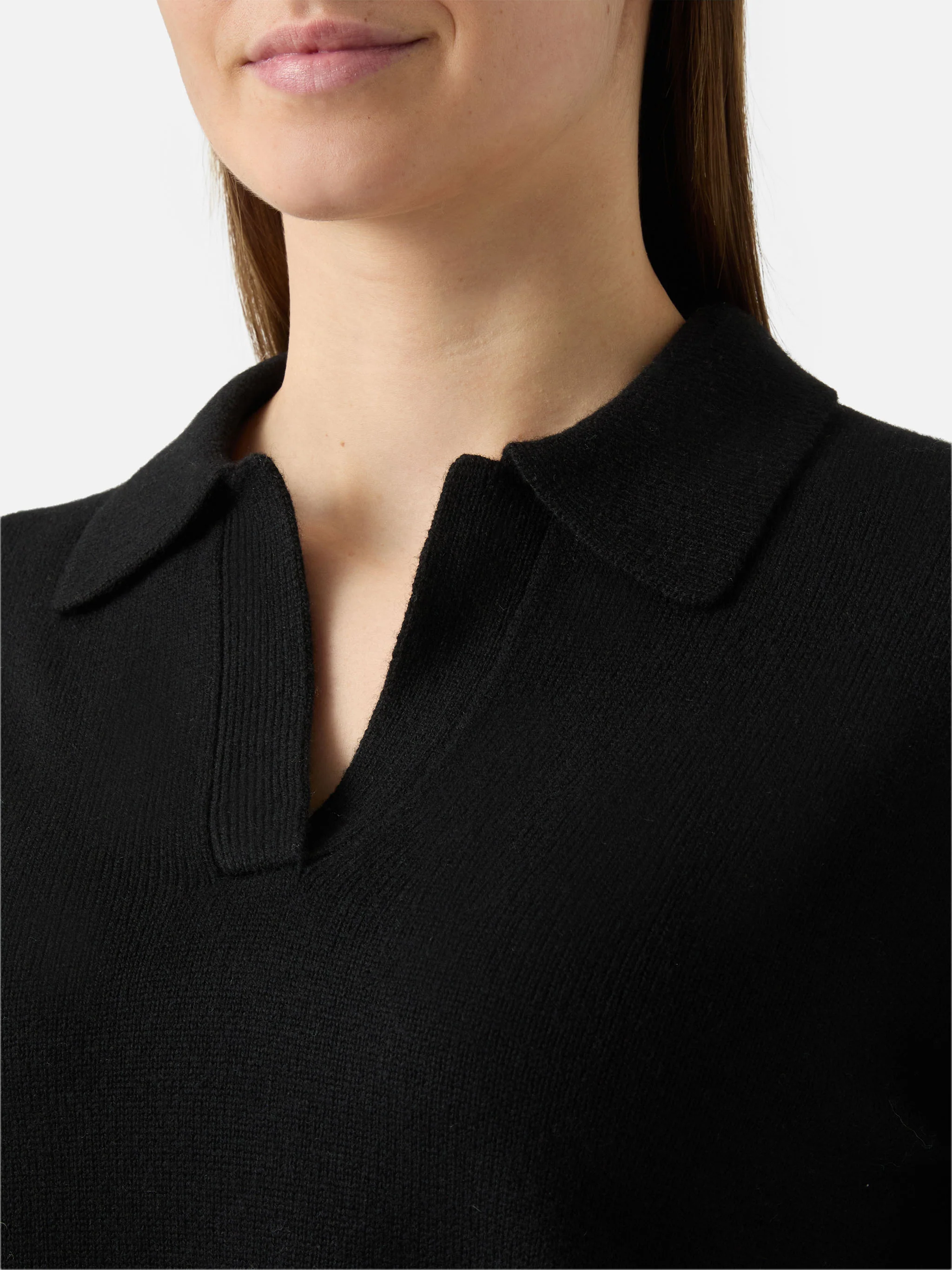 Maglione in lana Eze nero con collo a polo - Image 2