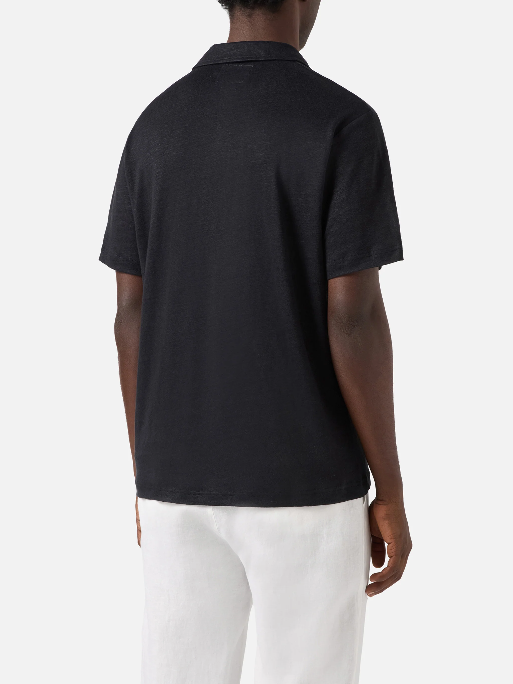 Polo Fraser in puro lino nero - Image 3