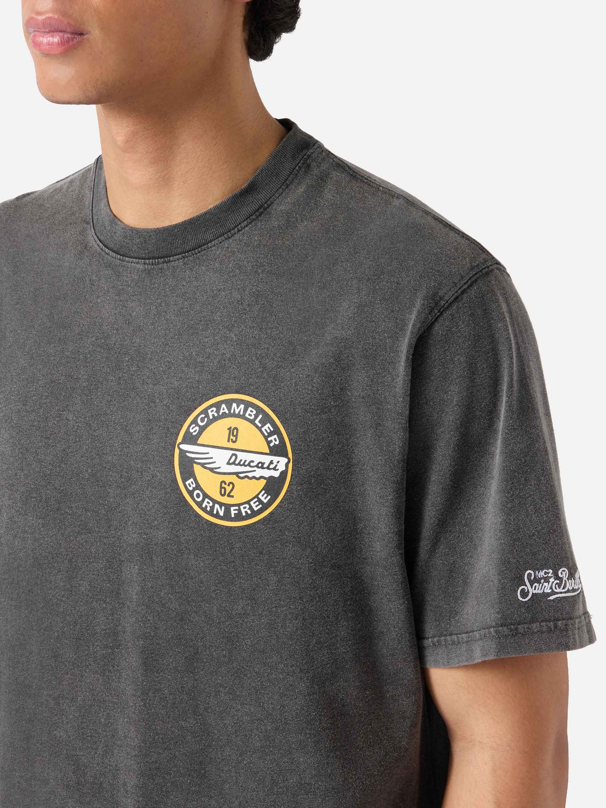 T-shirt Jack nera con stampa Ducati Scrambler | Special Edition - Image 2