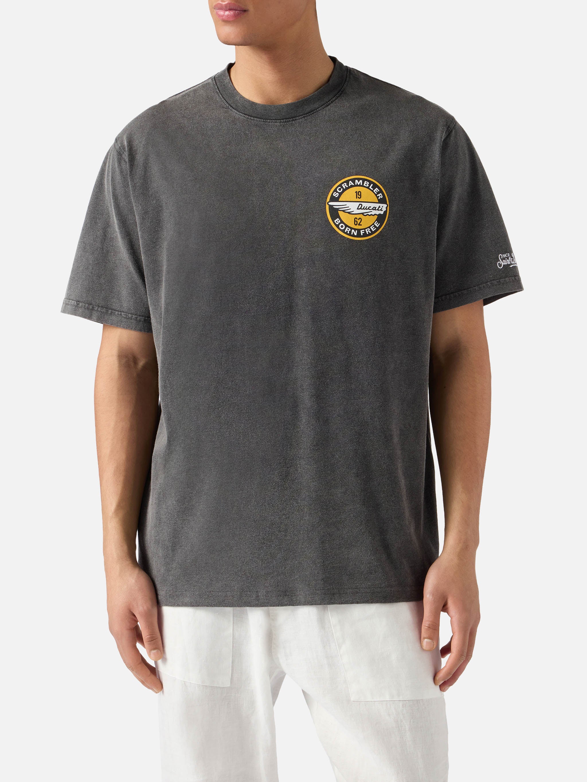 T-shirt Jack nera con stampa Ducati Scrambler | Special Edition - Image 3