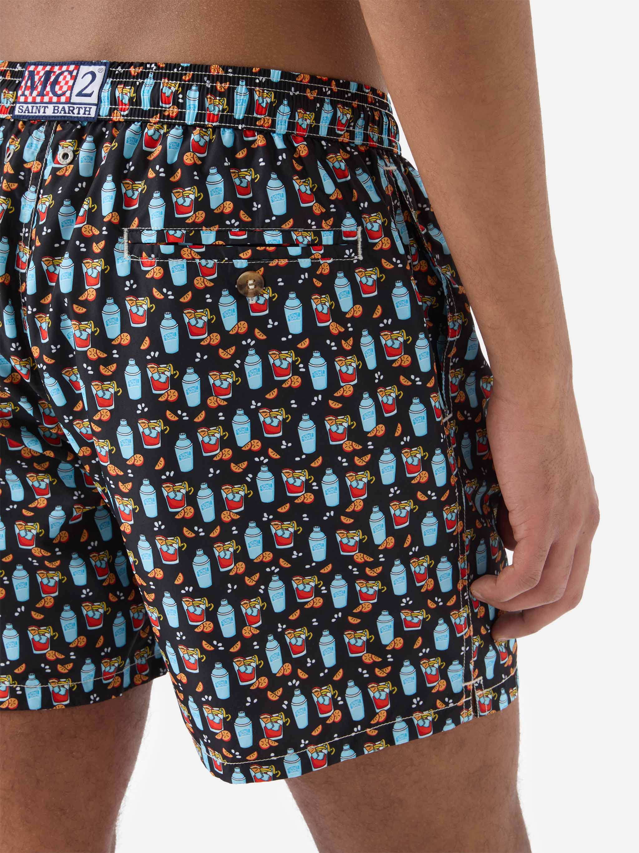 Costume mare Lighting Micro nero con stampa negroni all-over - Image 7