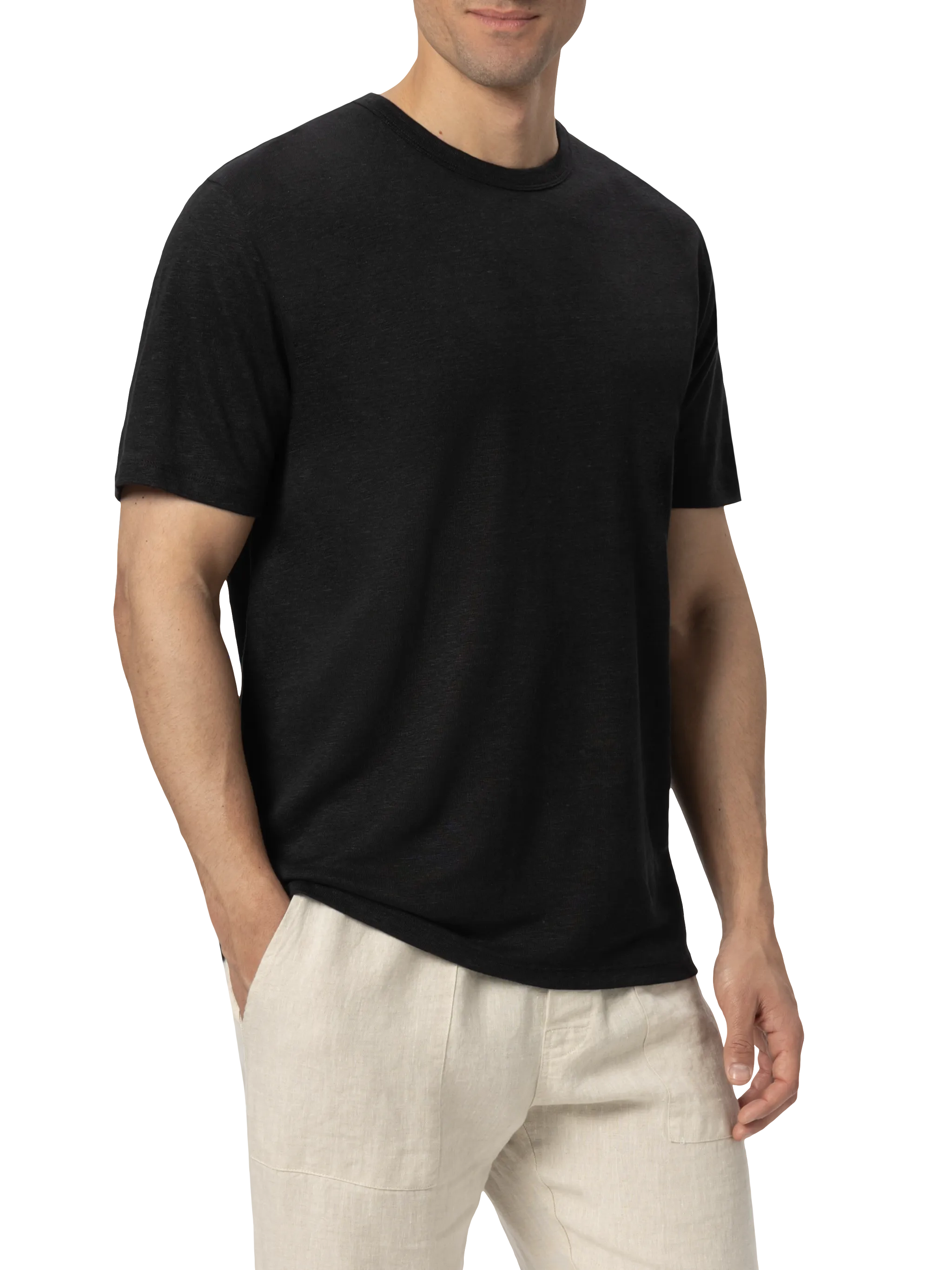 Tshirt Ecstasea in jersey di lino nera - Image 2