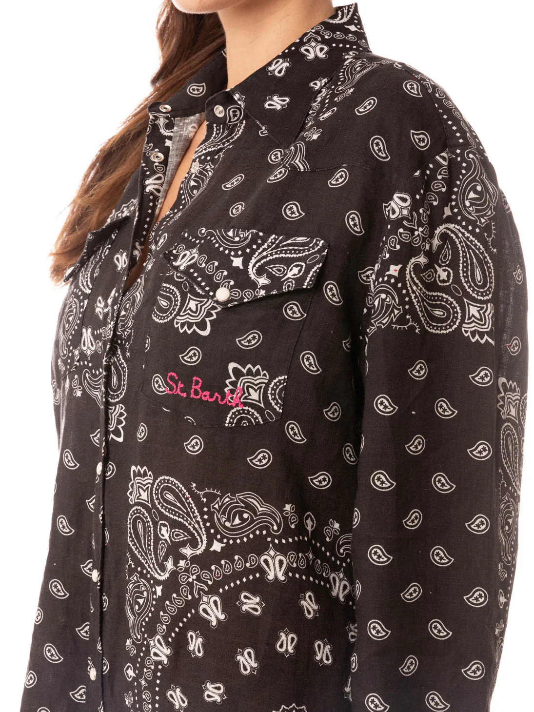 Camicia Alodie Tex in lino nero - Image 5