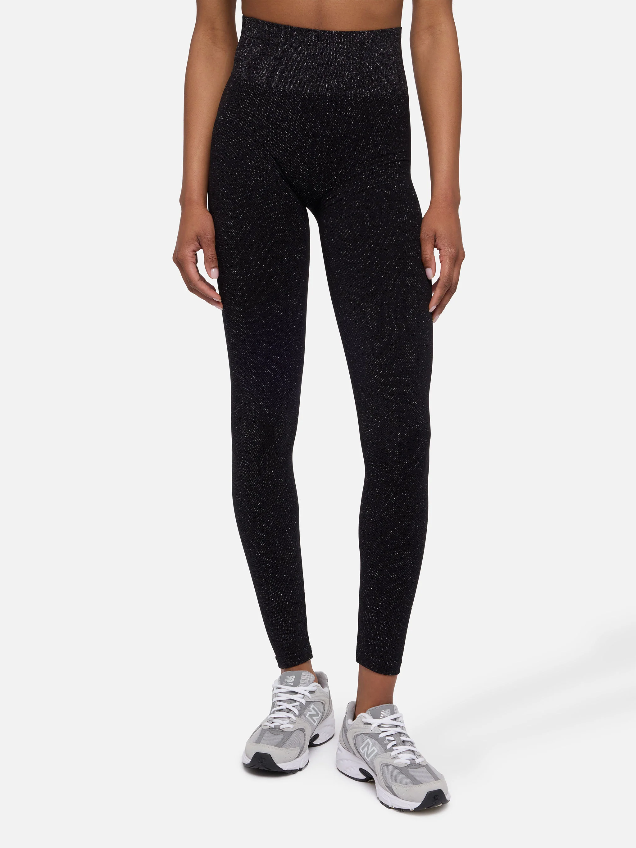 Leggings neri in lurex Avice - Image 2