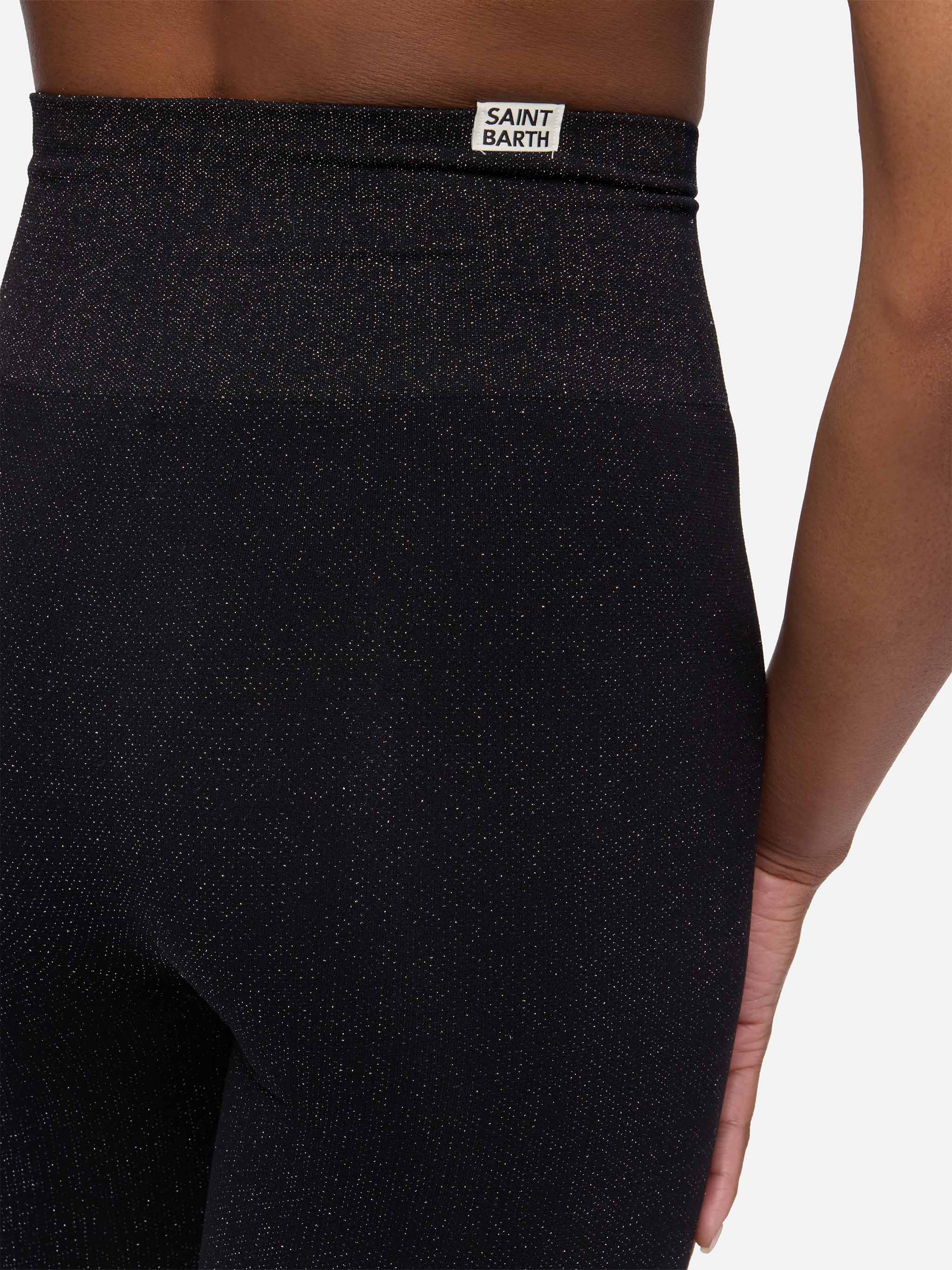 Leggings neri in lurex Avice - Image 3