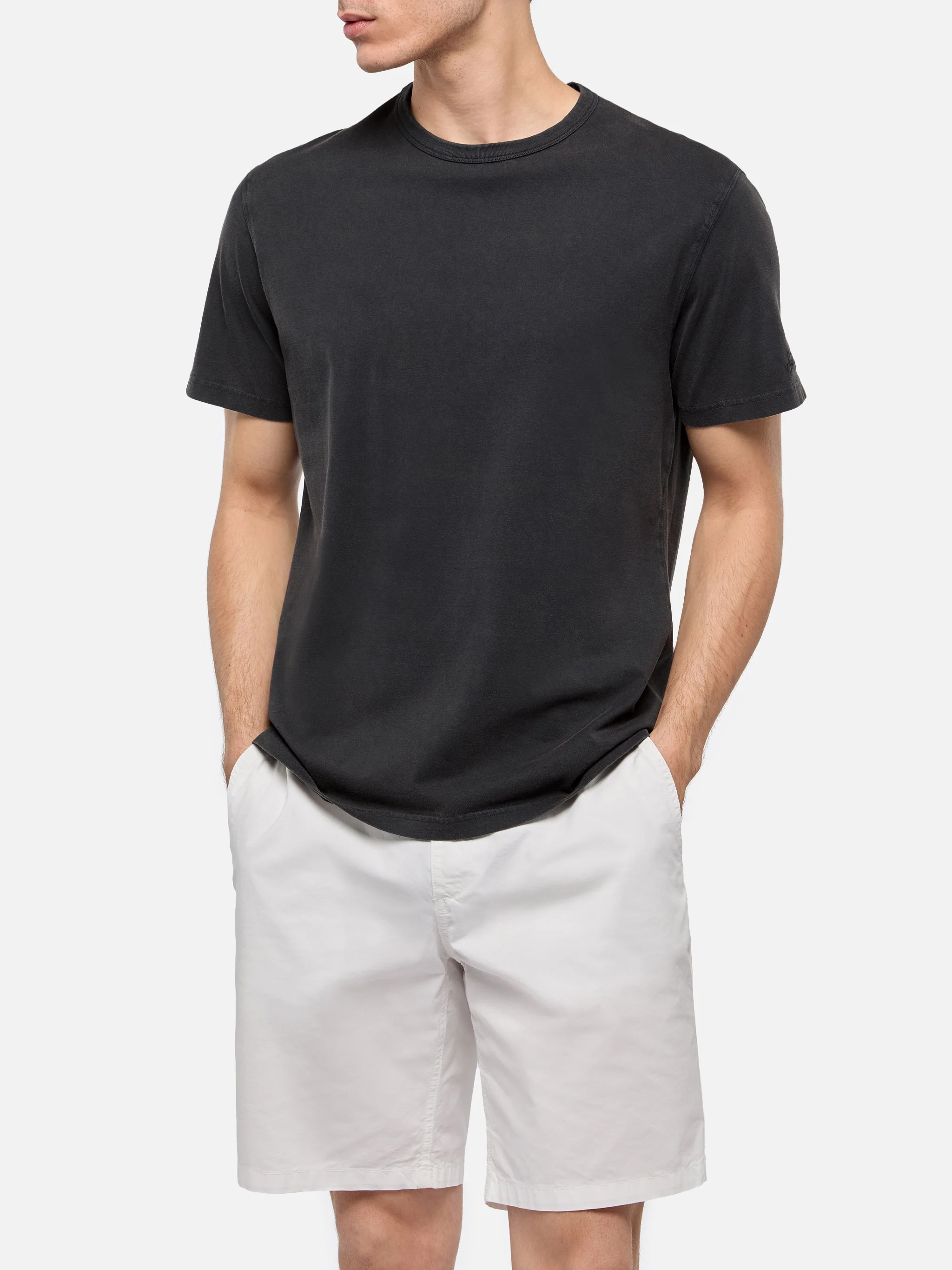 Tshirt Dover in jersey di cotone biologico nero con ricamo St. Barth - Image 2