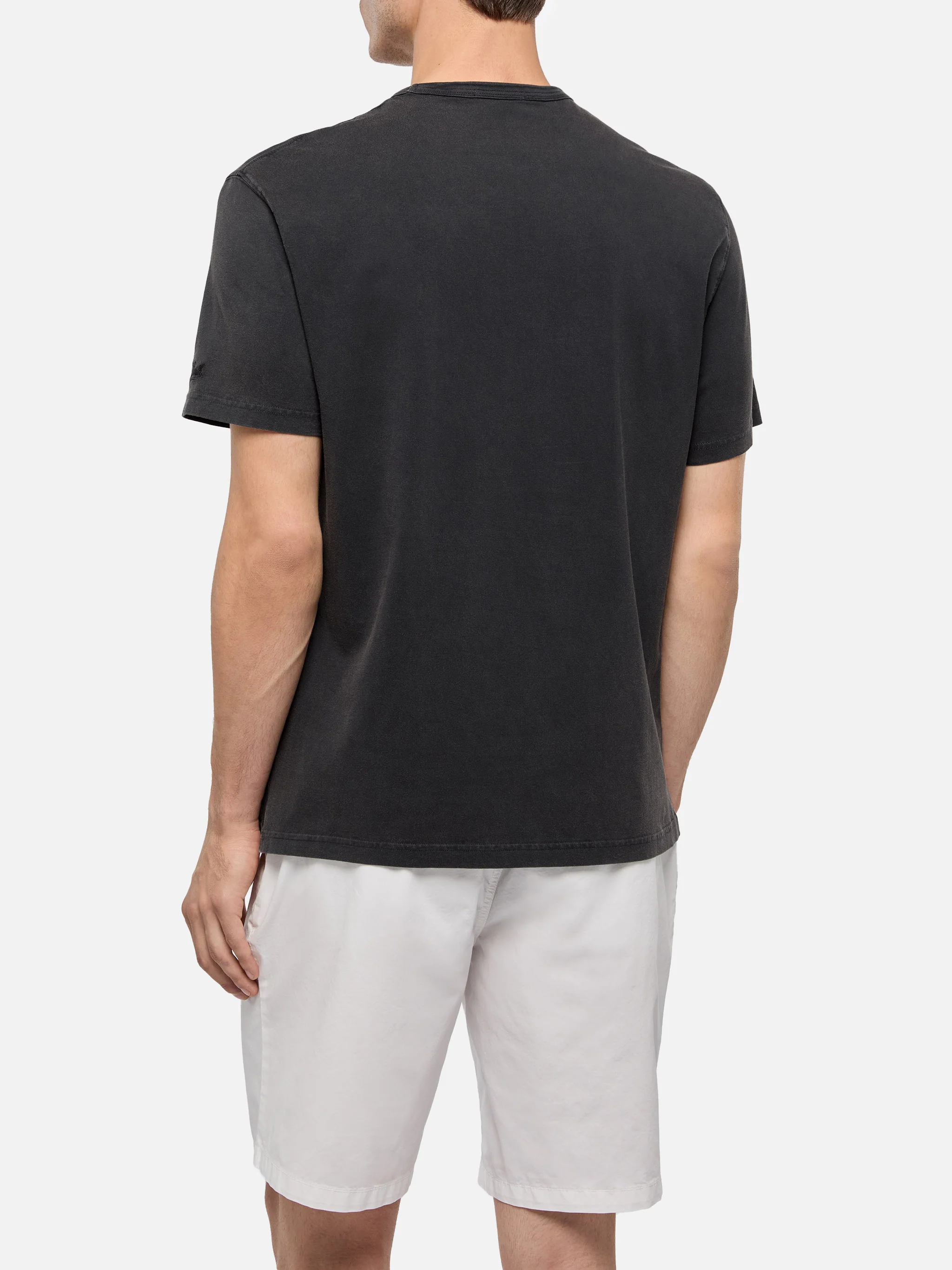 Tshirt Dover in jersey di cotone biologico nero con ricamo St. Barth - Image 4