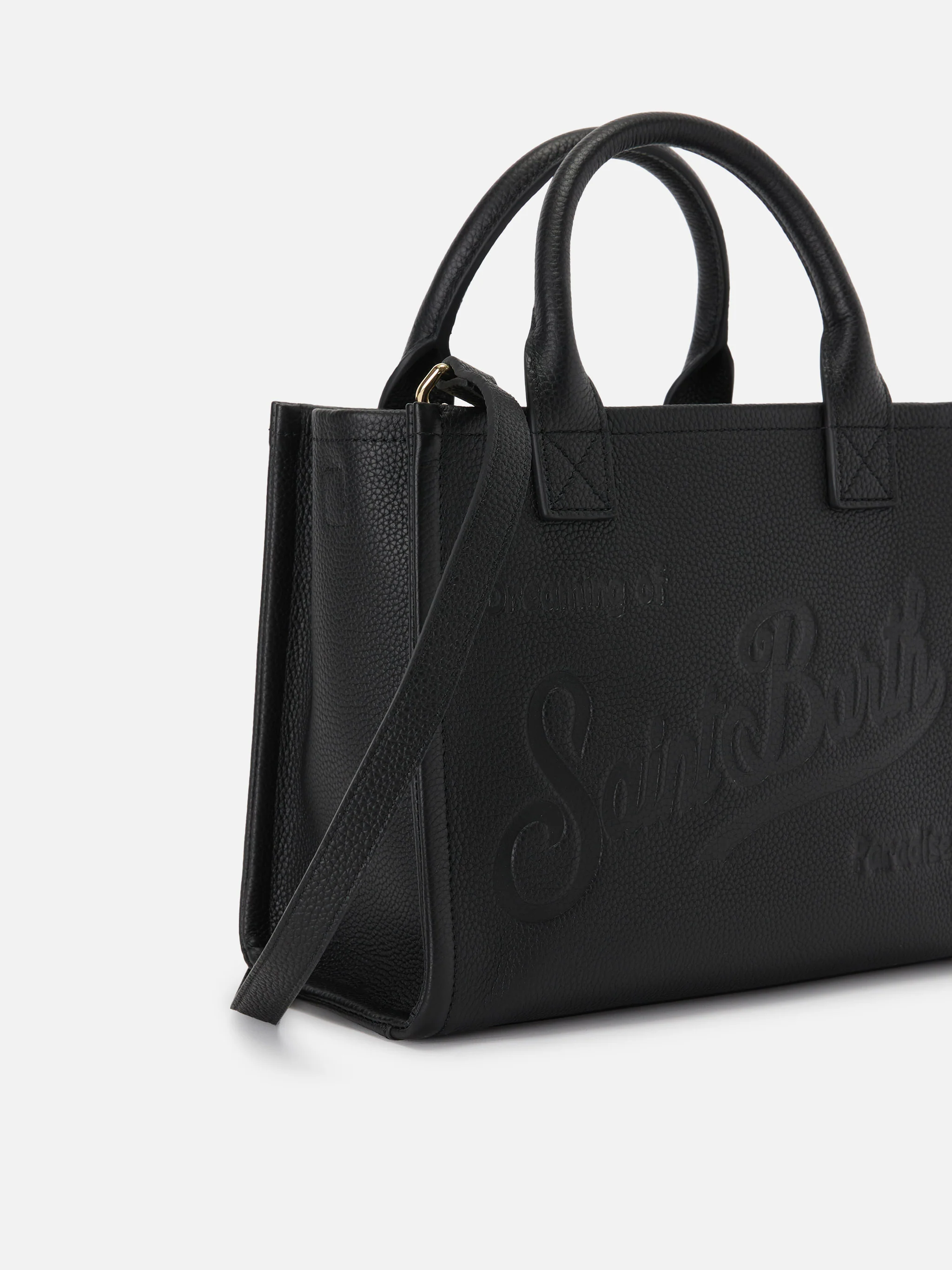 Borsa Vanity medium in pelle martellata nera - Image 2