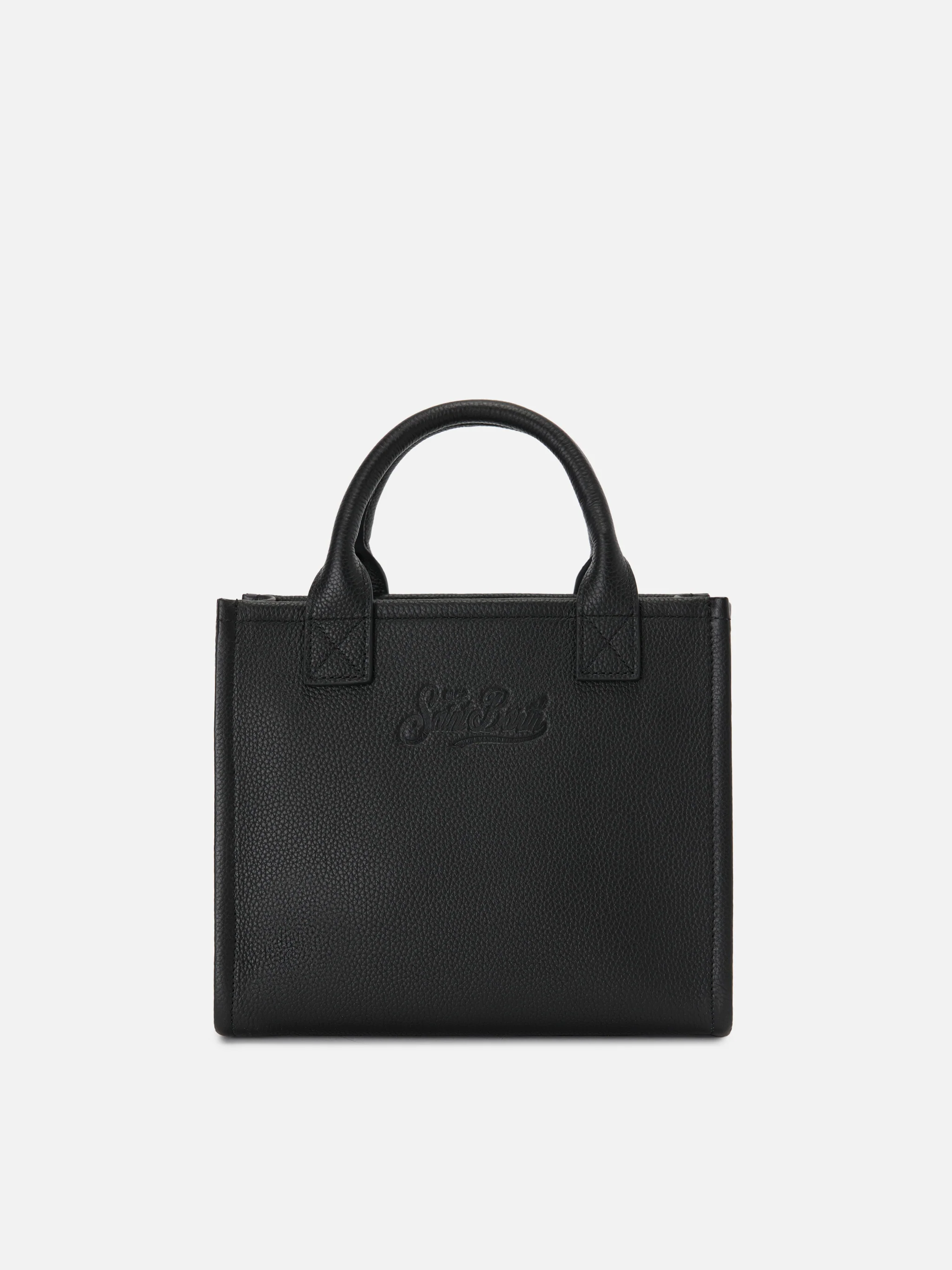 Borsa Vanity medium in pelle martellata nera - Image 3