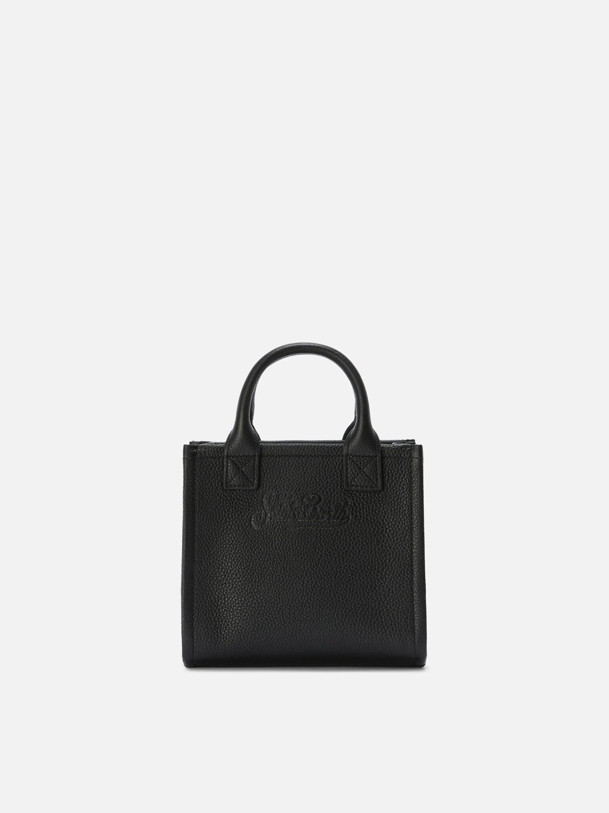Borsa Vanity mini in pelle martellata nera - Image 3