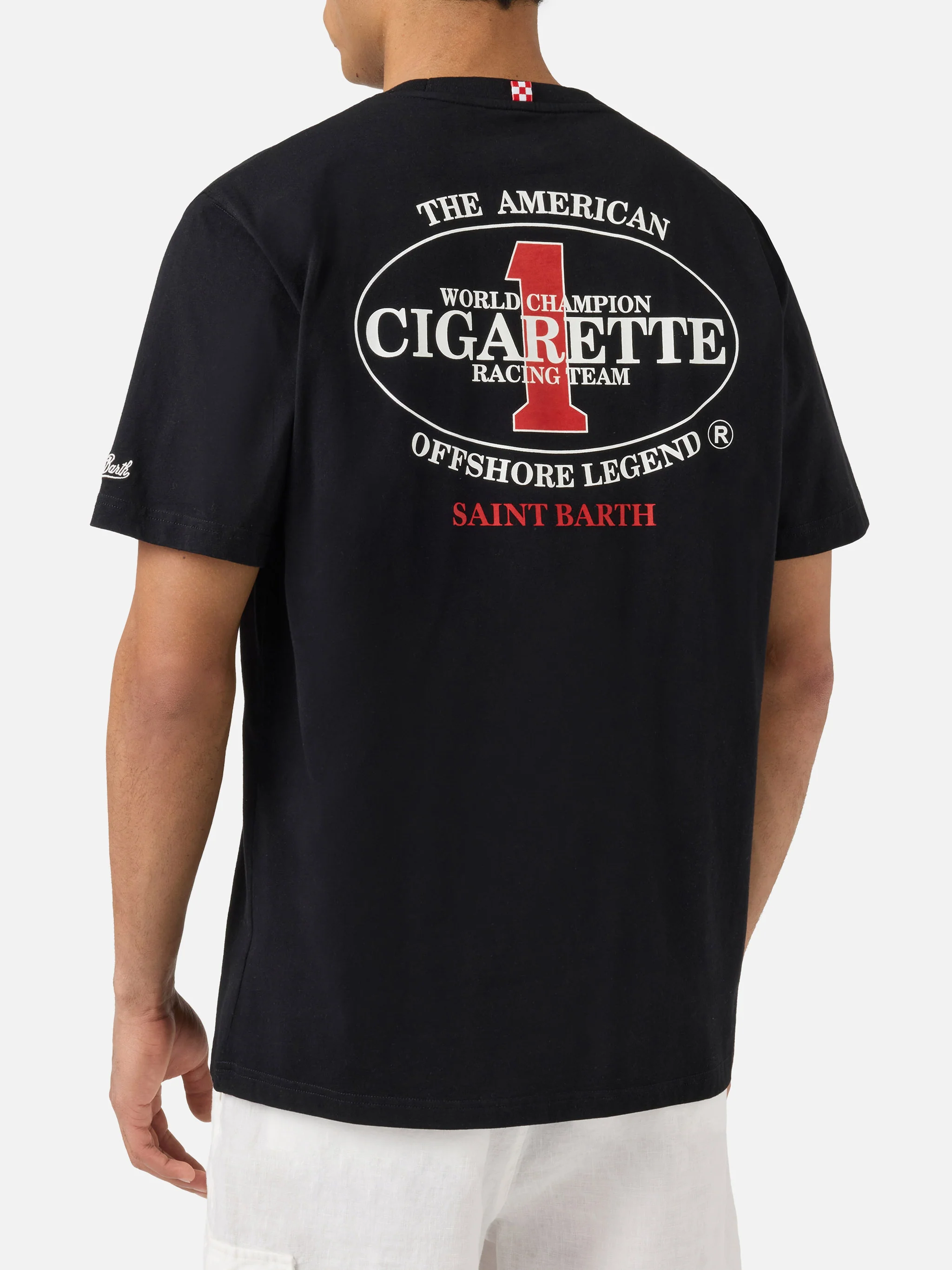 T-shirt Portland nera con stampa Cigarette Racing | Special Edition - Image 4