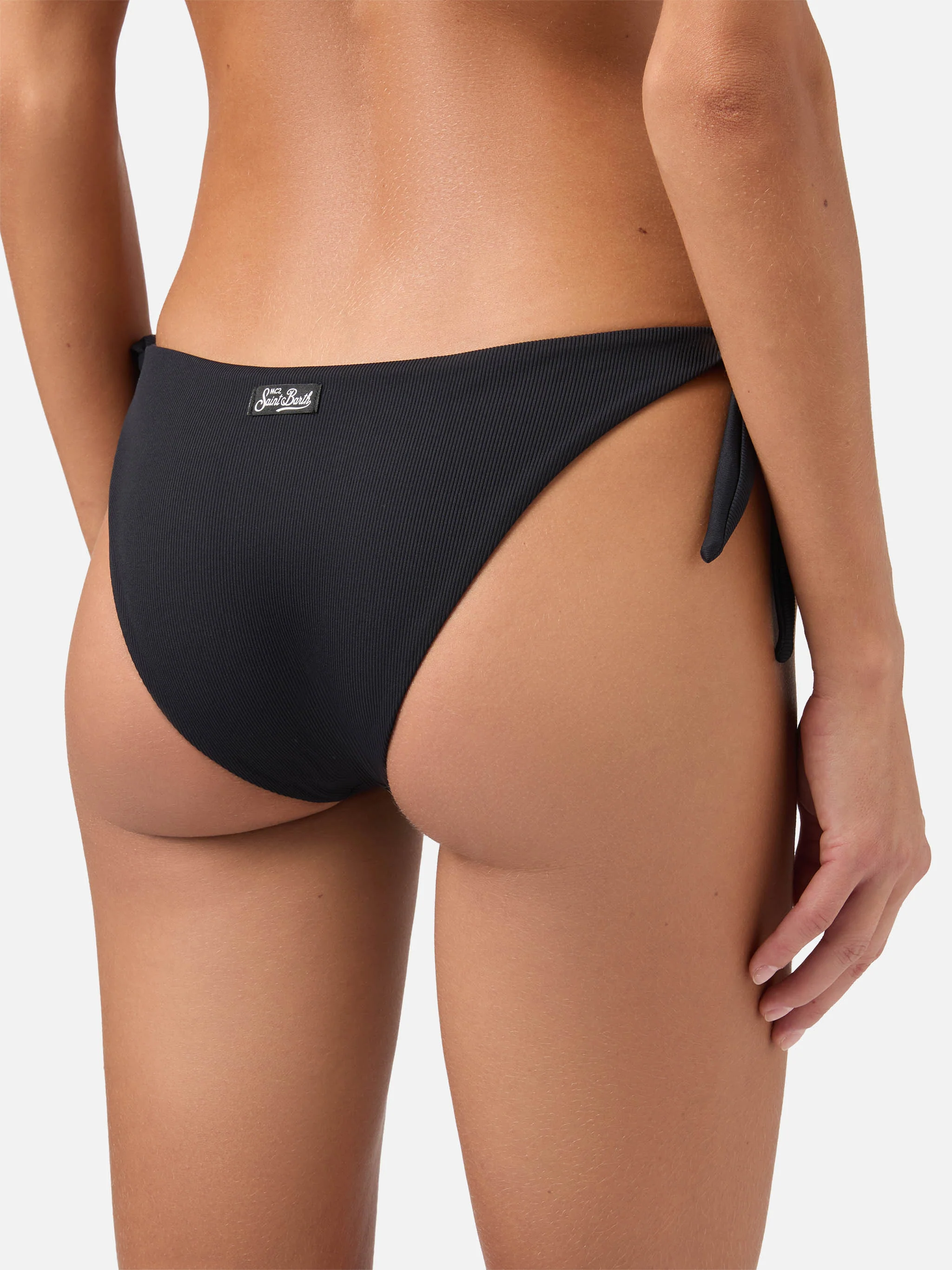 Slip mare classico Yali a costine nere - Image 2