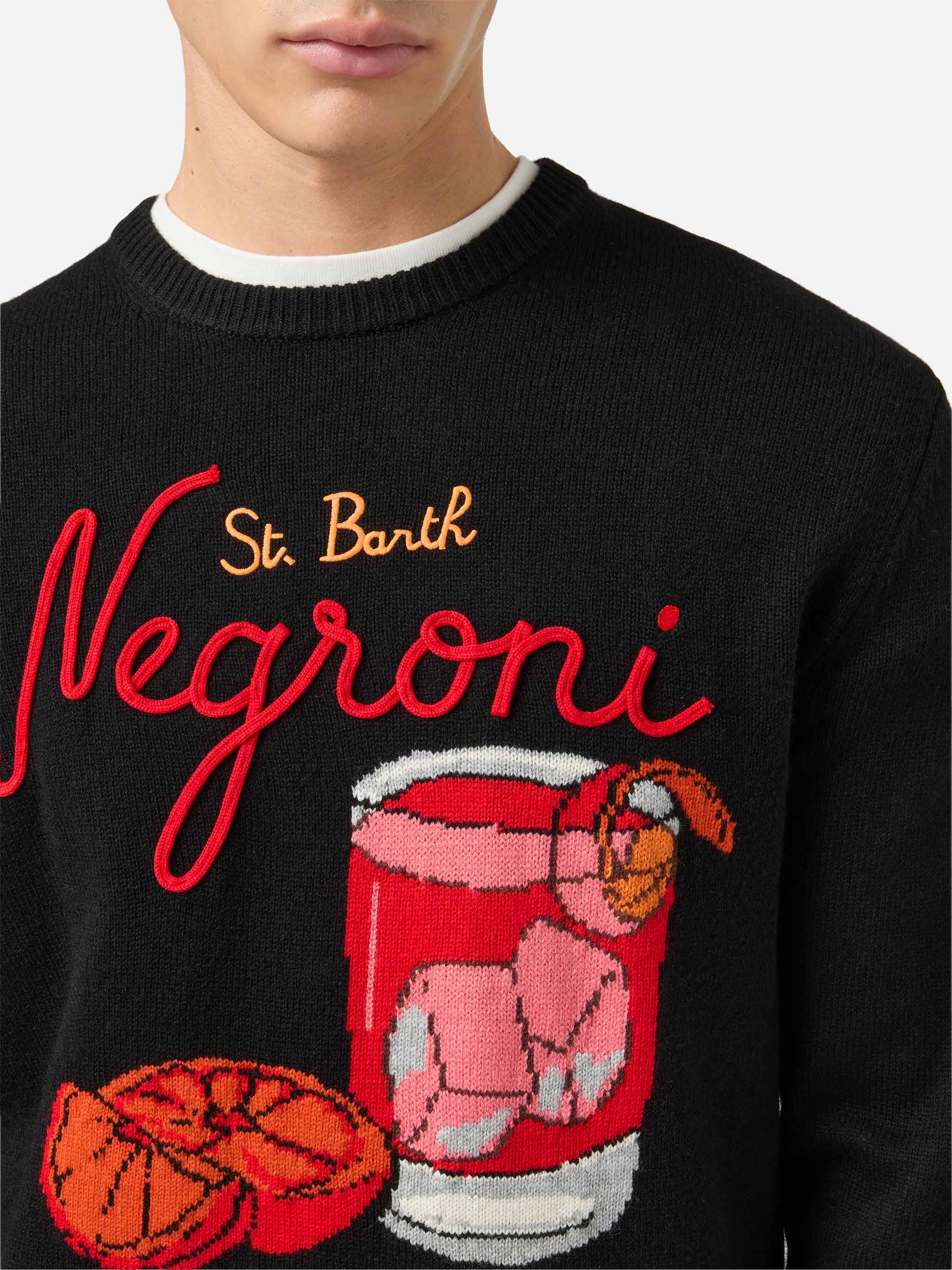 Maglione in misto cashmere Heron con ricamo St. Barth Negroni - Image 2