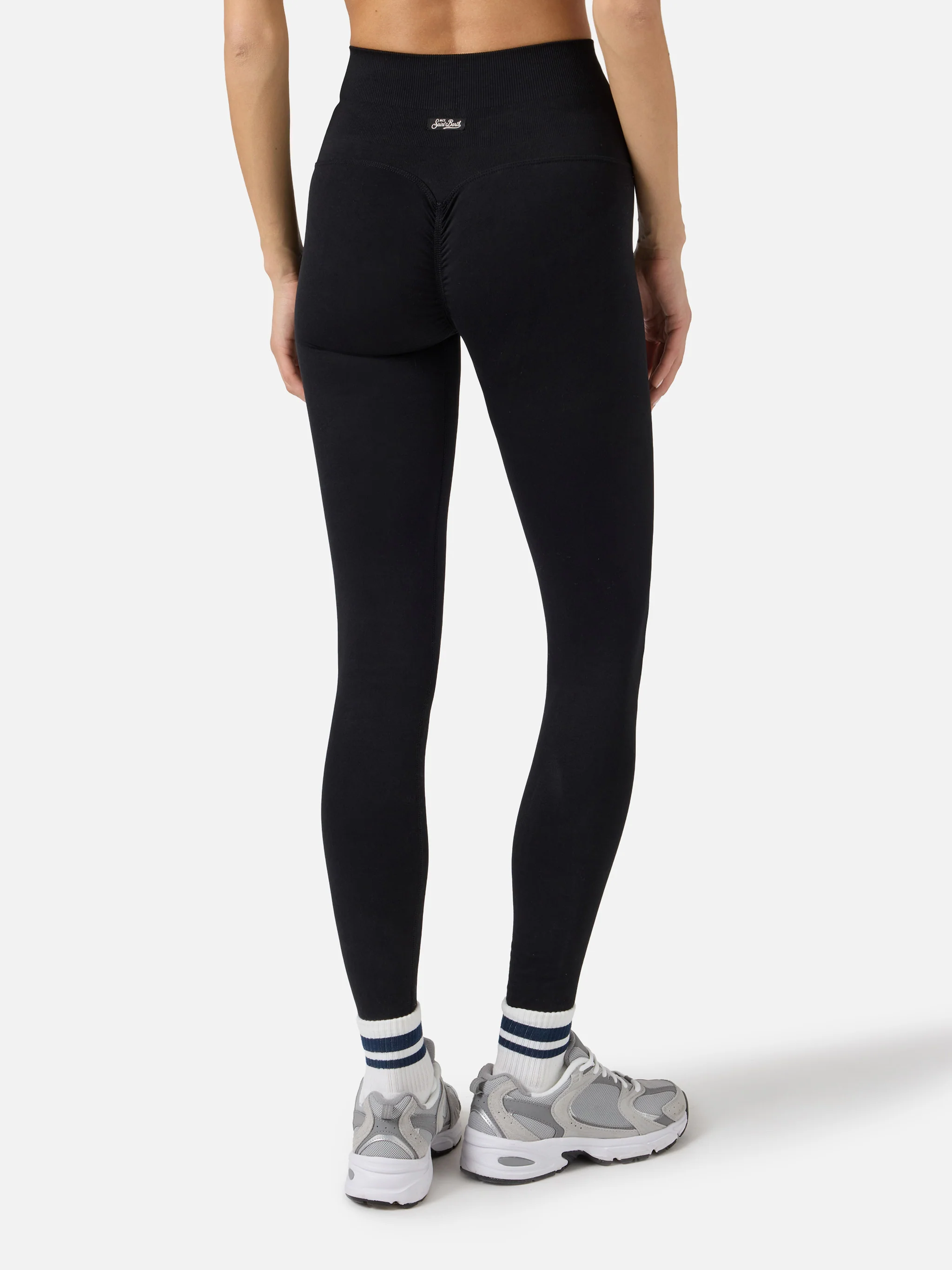 Leggings sportivi Vega neri in tessuto tecnico - Image 4
