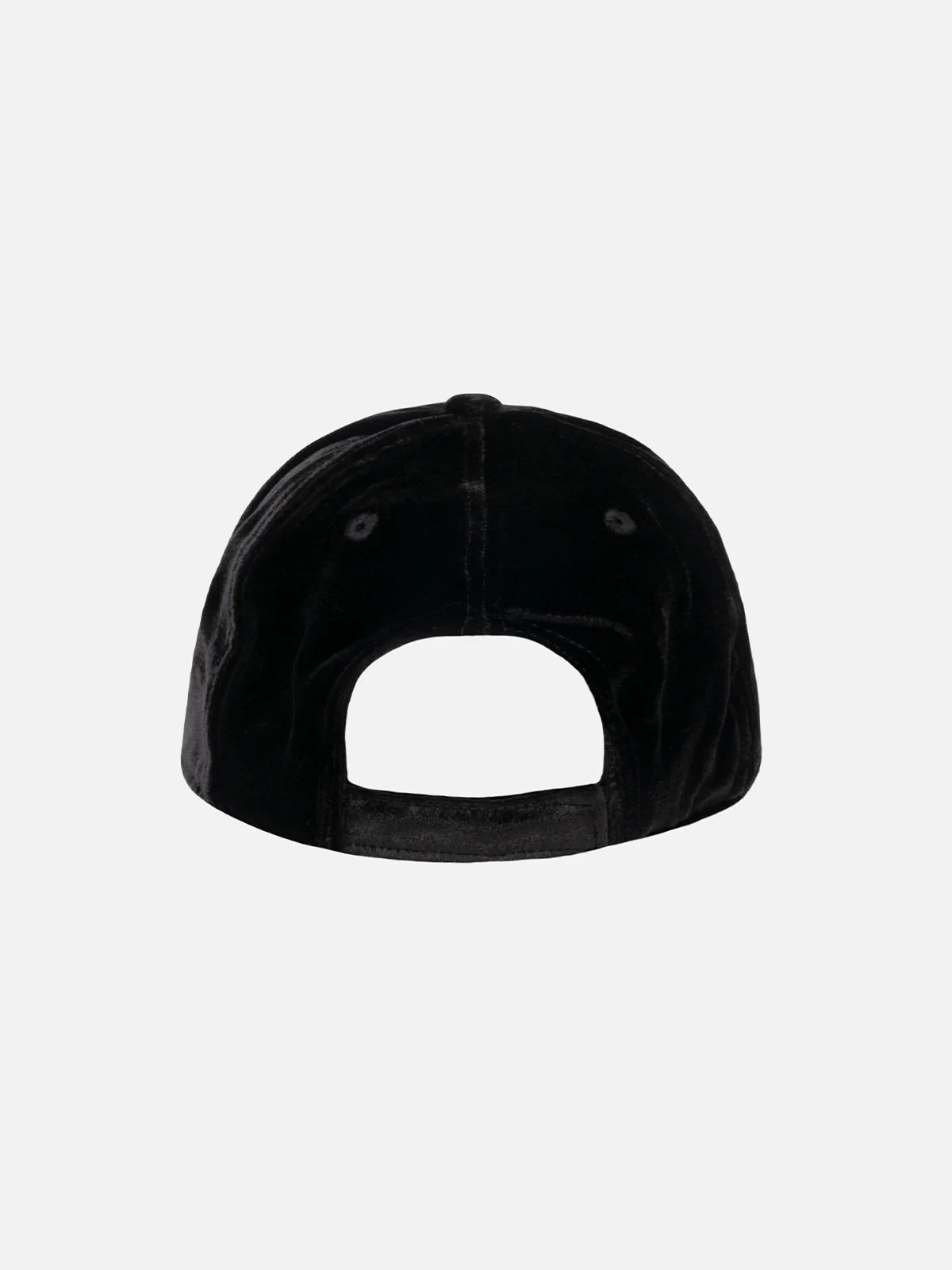 Cappellino da baseball in velluto nero con logo in strass - Image 3