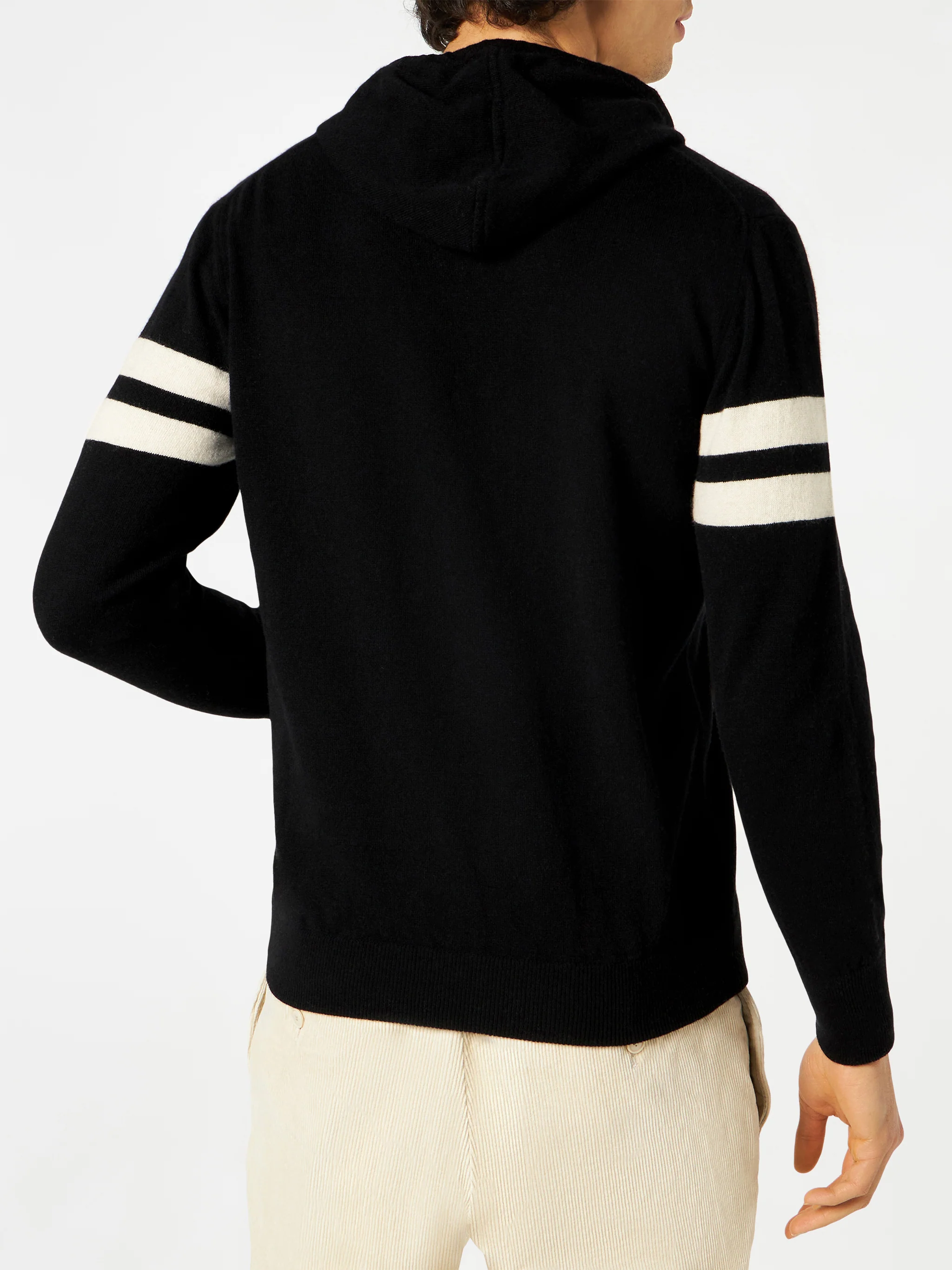 Maglione con cappuccio in misto cashmere - Image 2