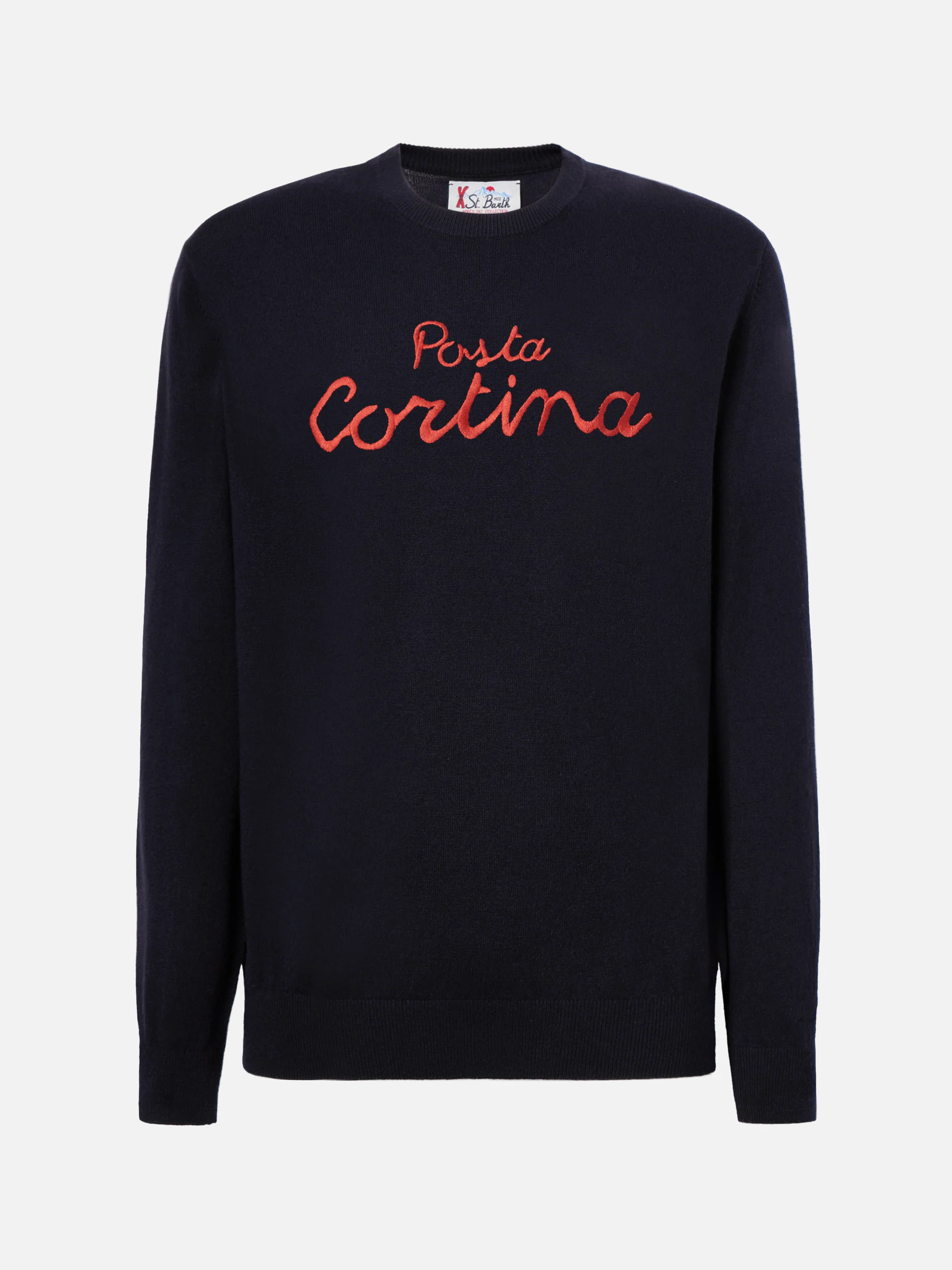 Maglione Heron in misto cashmere con ricamo Poste Cortina - Image 5