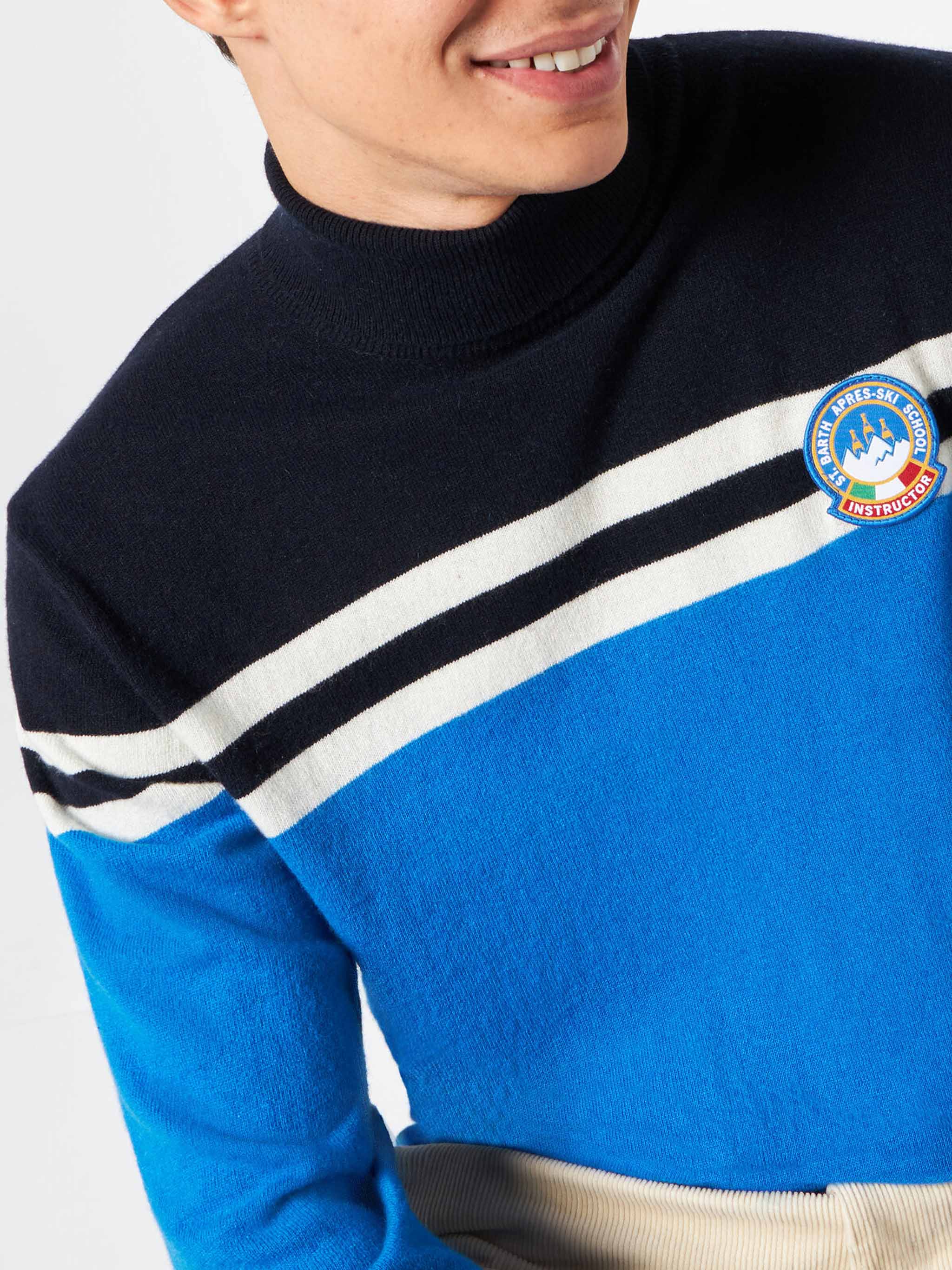 Maglione dolcevita in MISTO CASHMERE con patch - Image 2