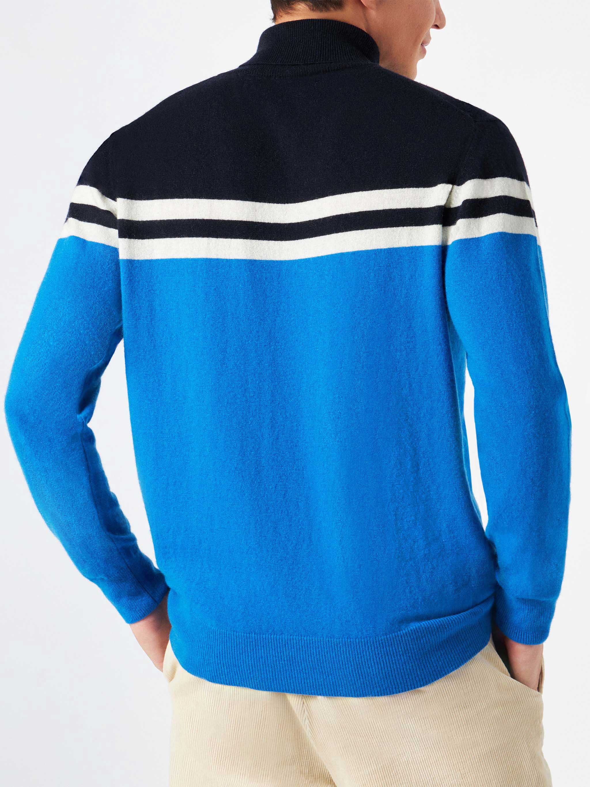 Maglione dolcevita in MISTO CASHMERE con patch - Image 3